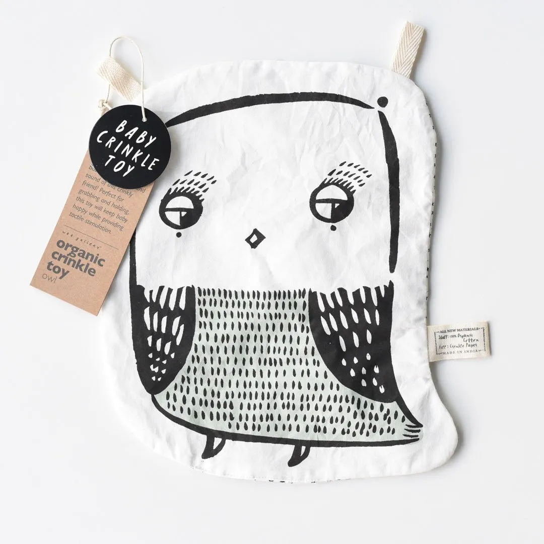Organic Crinkle Toy Owl