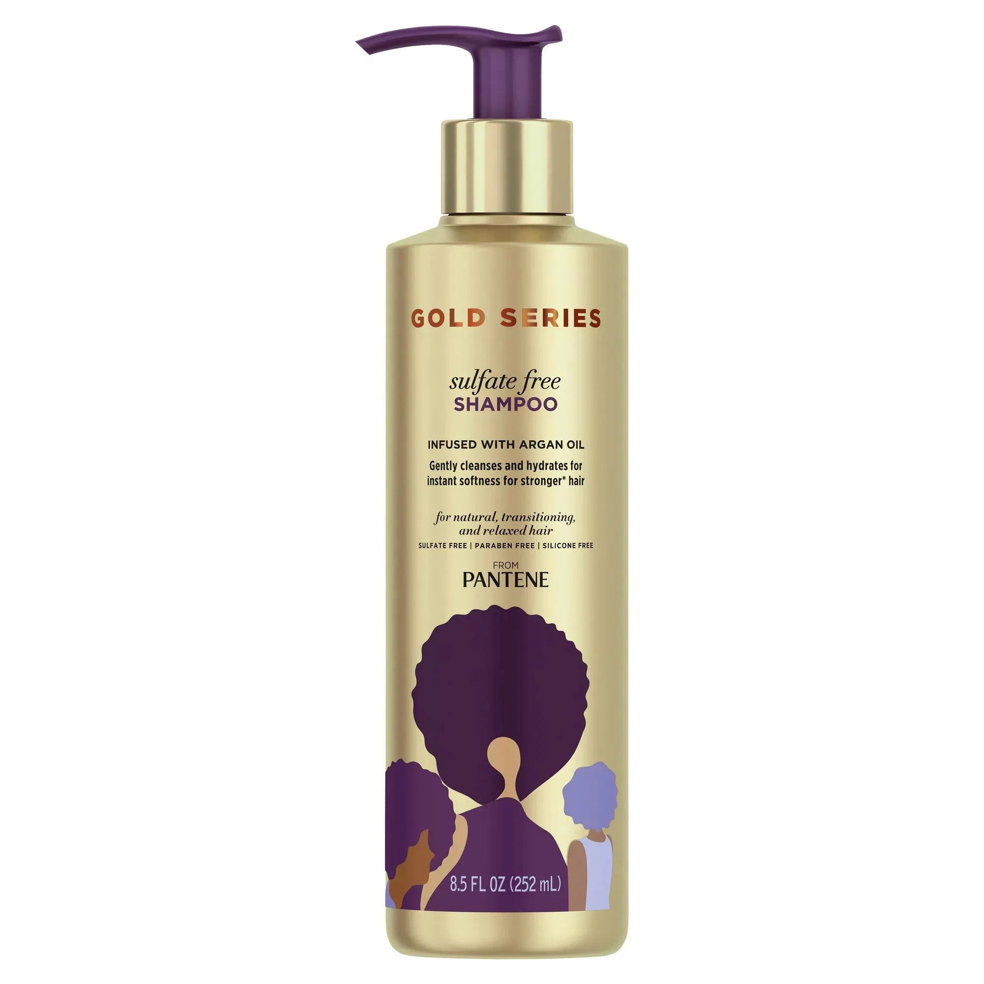 Pantene Gold Series Sulfate-Free Shampoo with Argan Oil- 8.5 oz