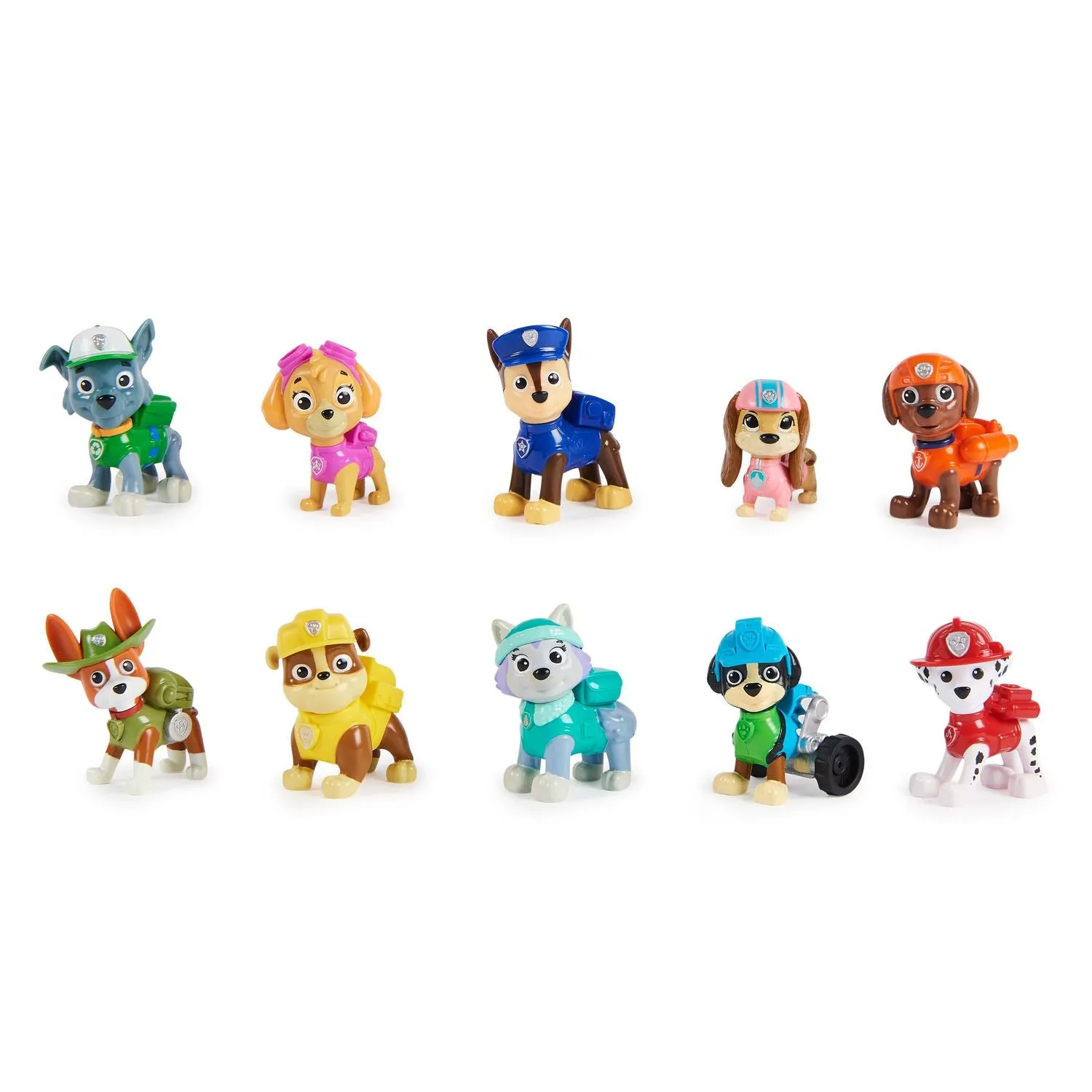 PAW Patrol 6065255 10th Anniversary, All Paws On Deck Toy Figures Gift Pack with 10 Collectible Action Figures
