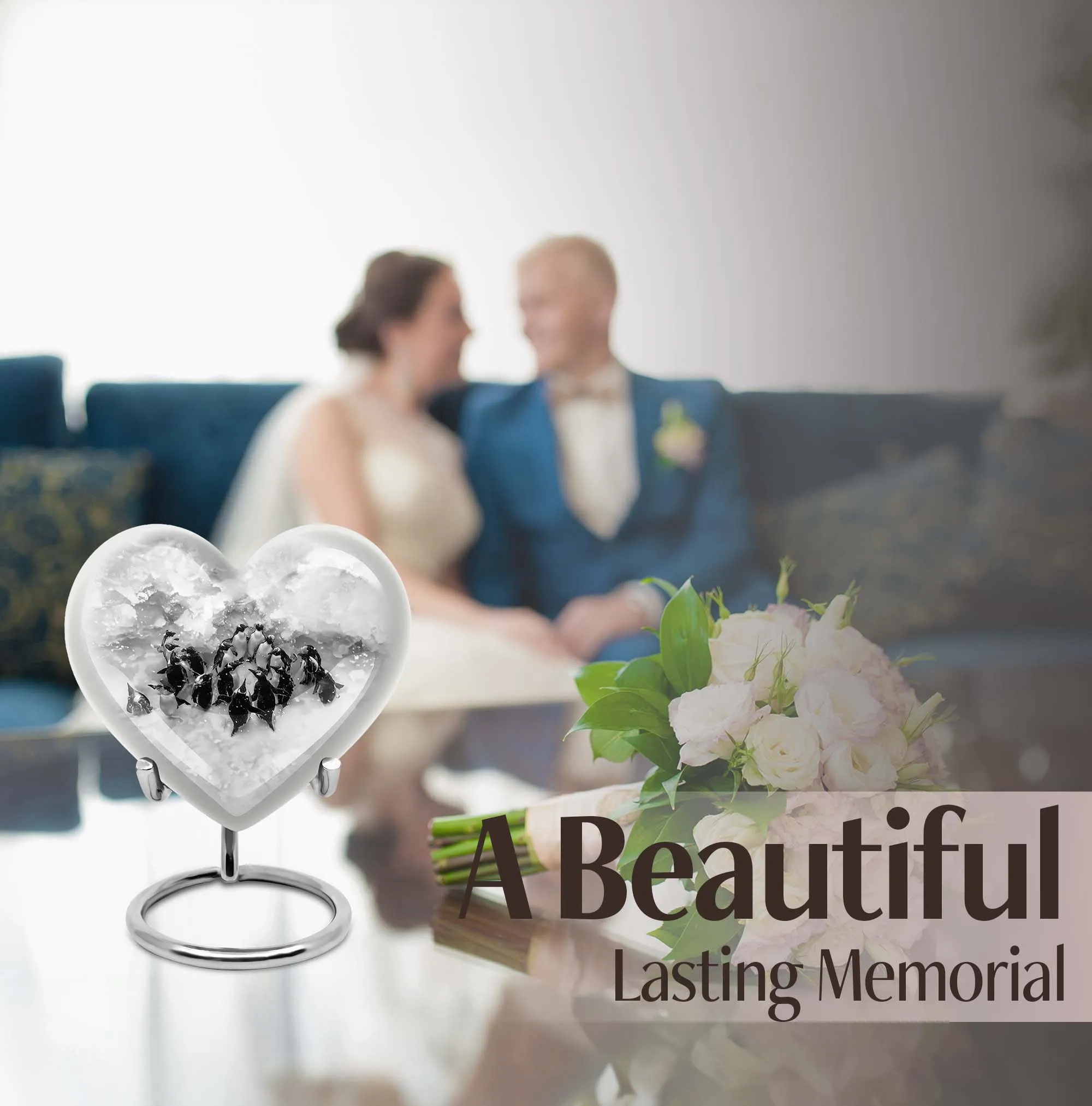 Penguin Urn - A Loving and Eternal Memorial Forever Resting Place