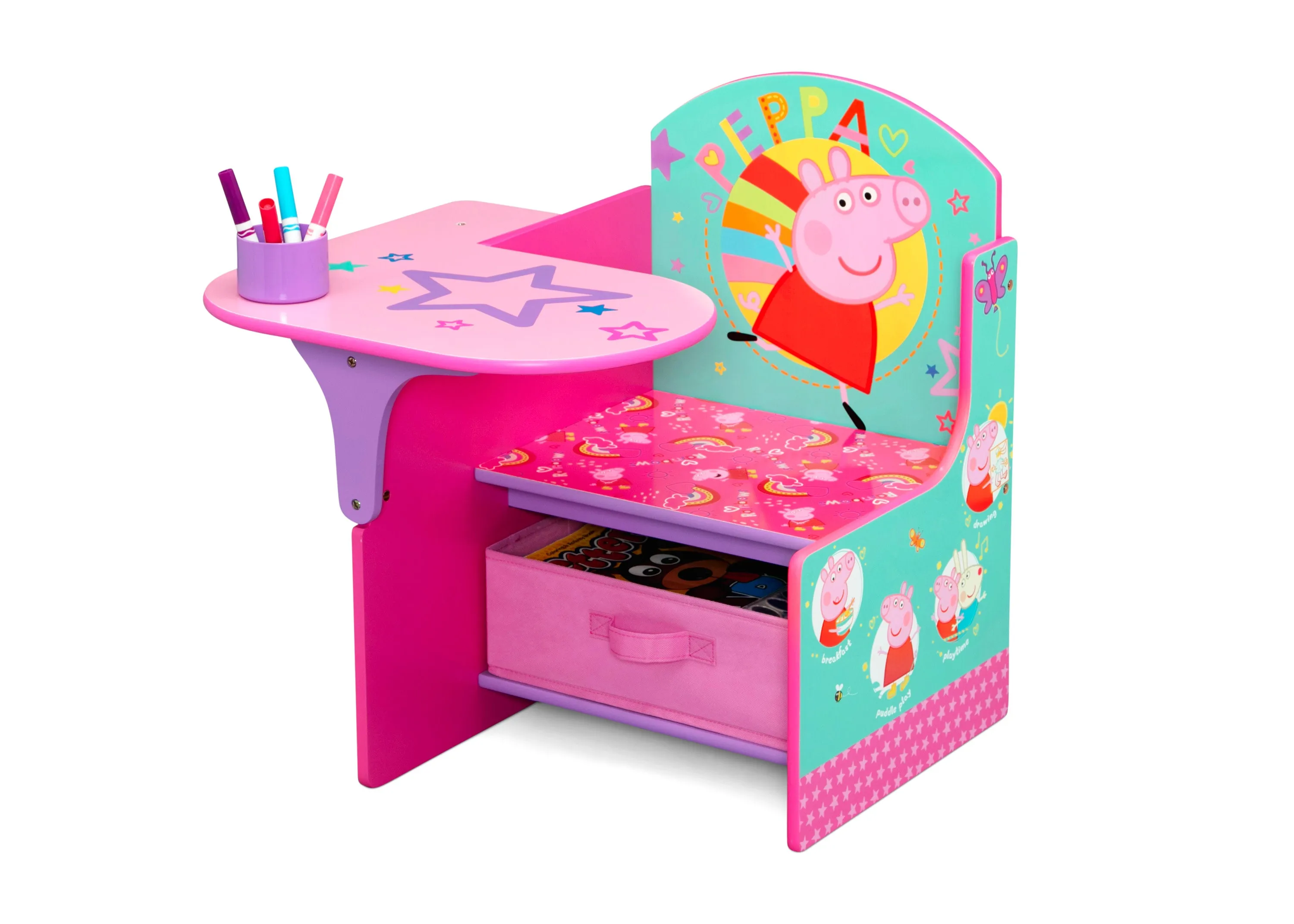 Peppa Pig Big Adventures Chair Desk with Storage Bin