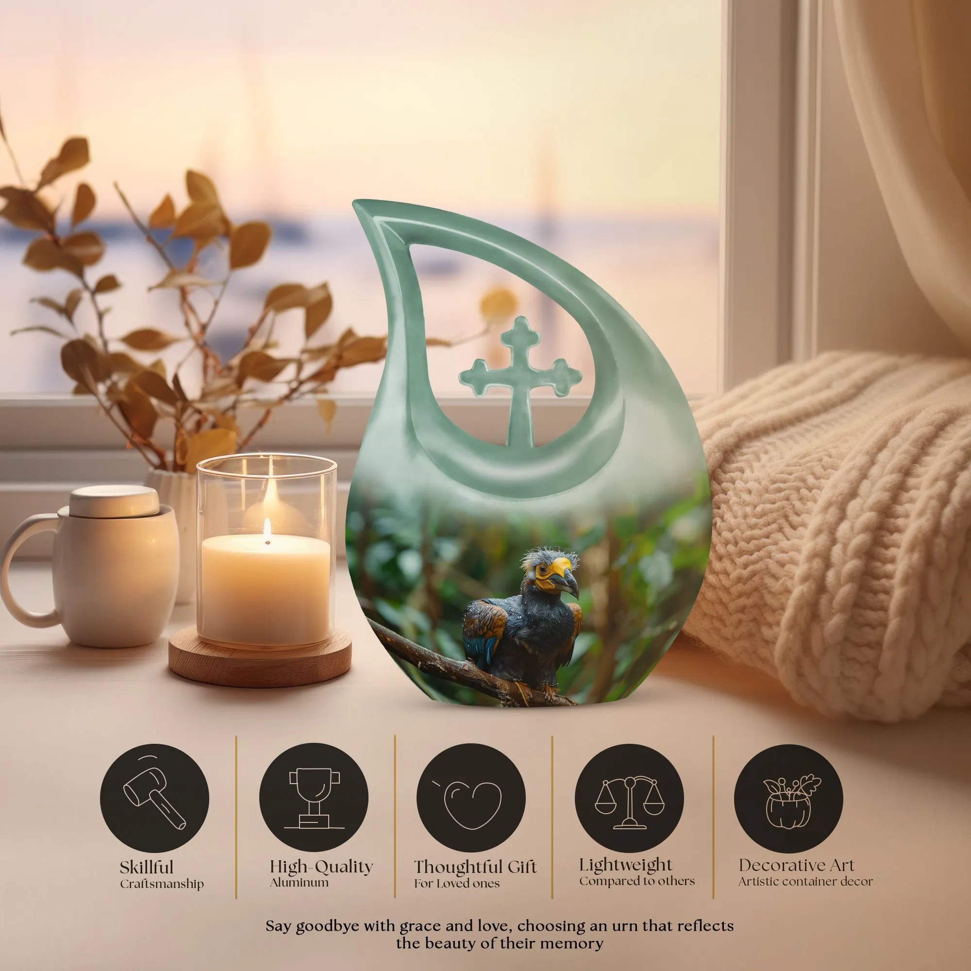 Puffin Bird Urn : Affordable Memorial Urn for Human Ashes