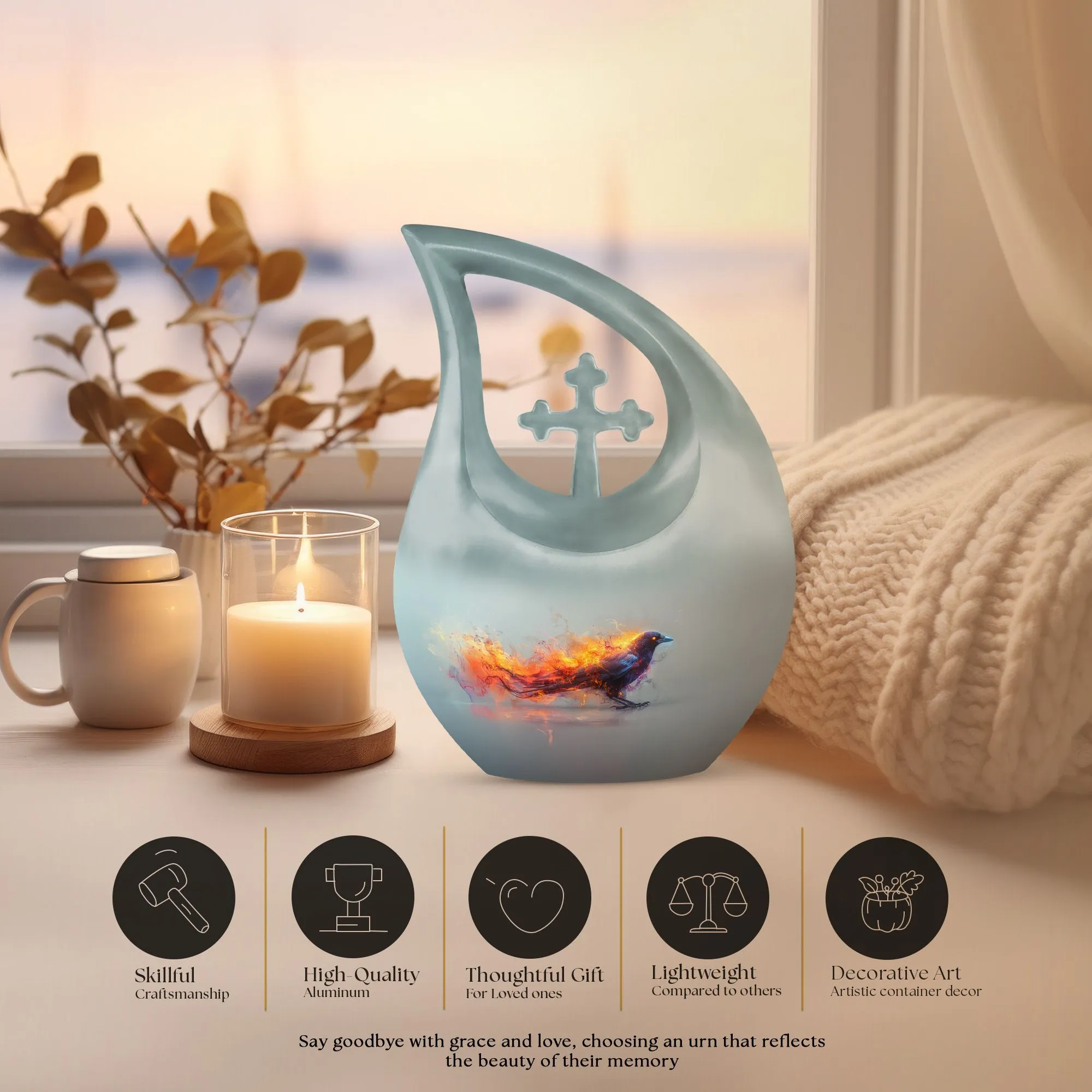 Raven Mirage Urn, The Affordable Respecting Memorial Urn
