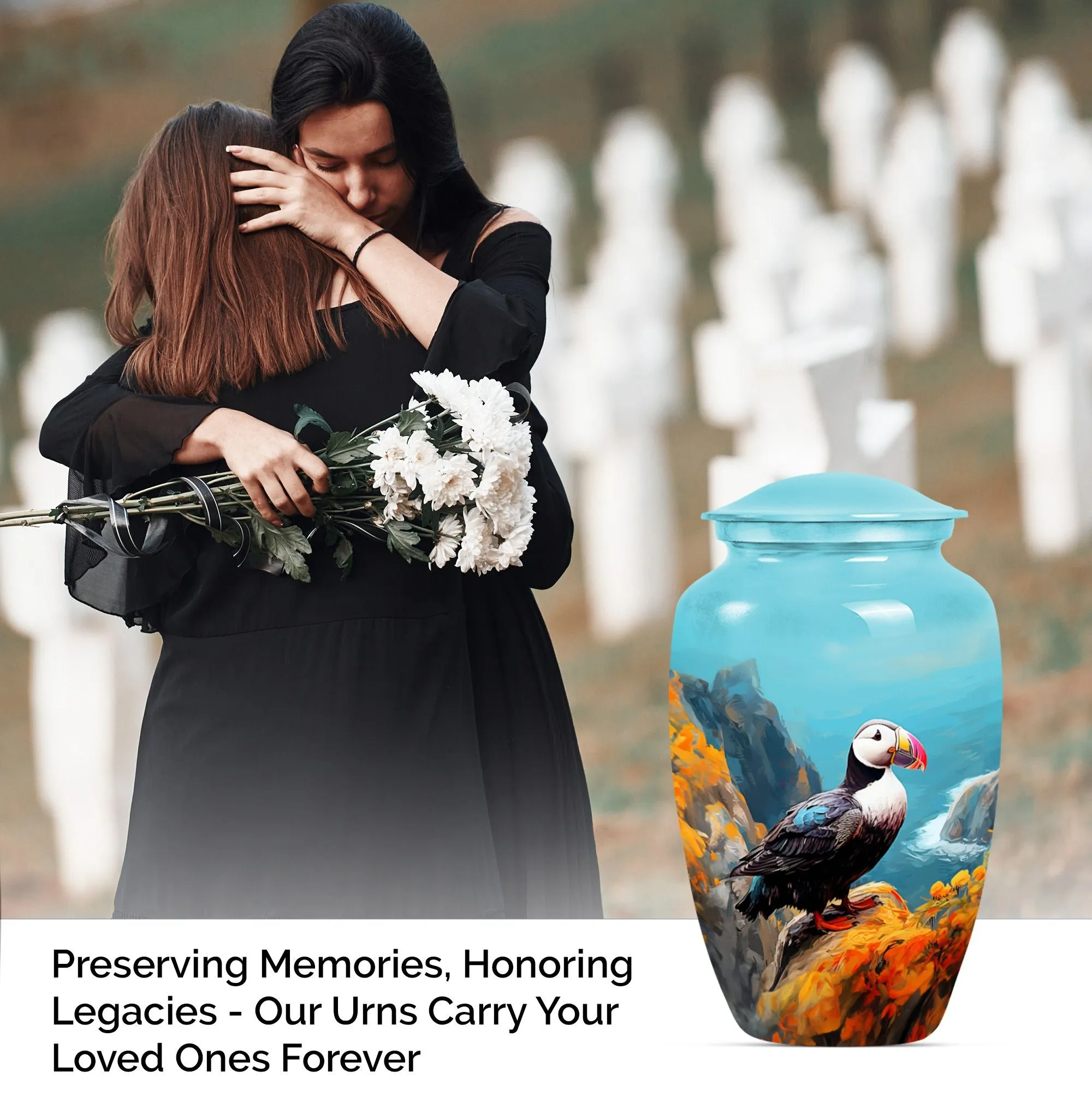 Remembrance Radiance Puffin Bird Urn Timeless Honor for Mom