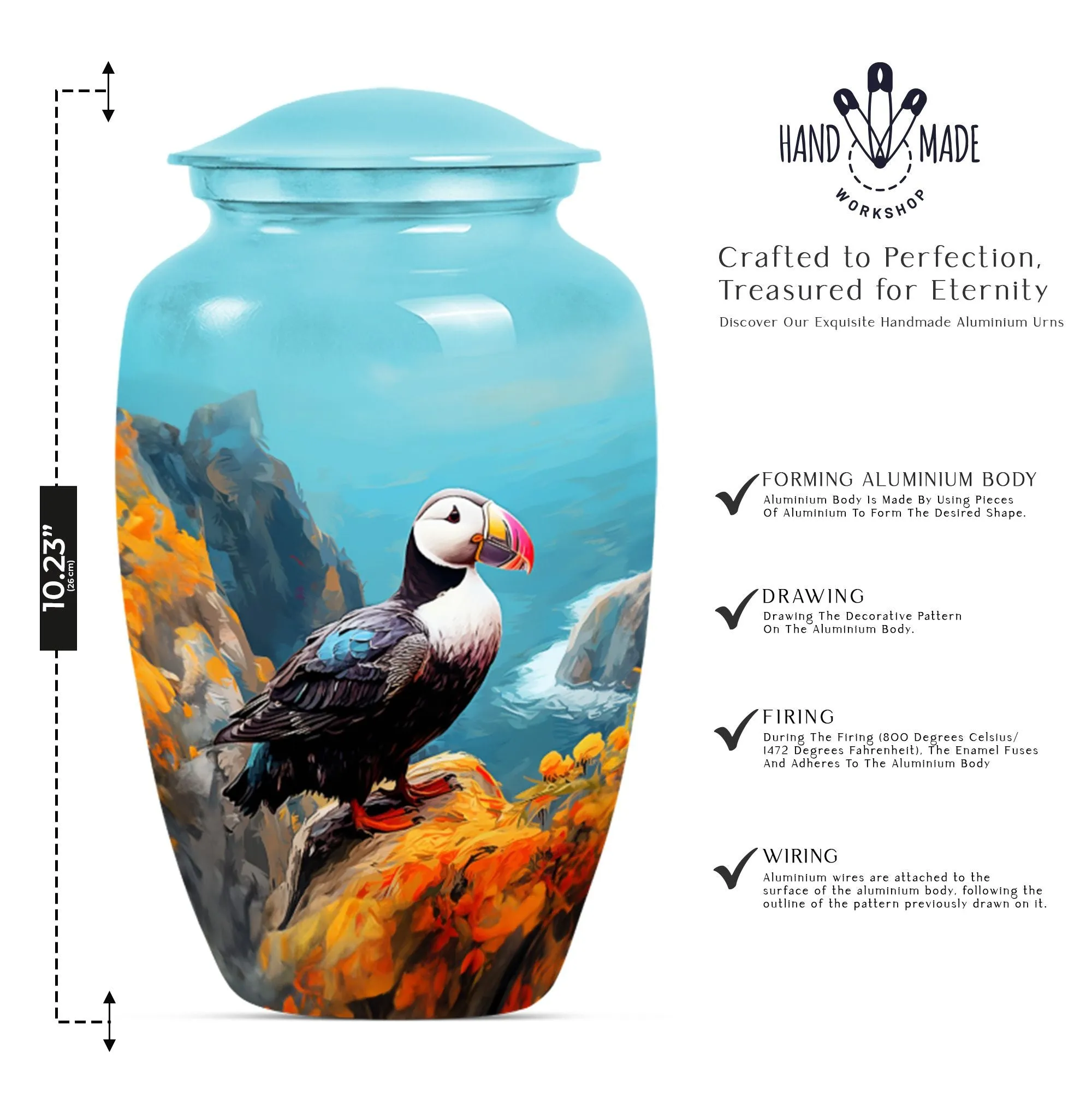 Remembrance Radiance Puffin Bird Urn Timeless Honor for Mom