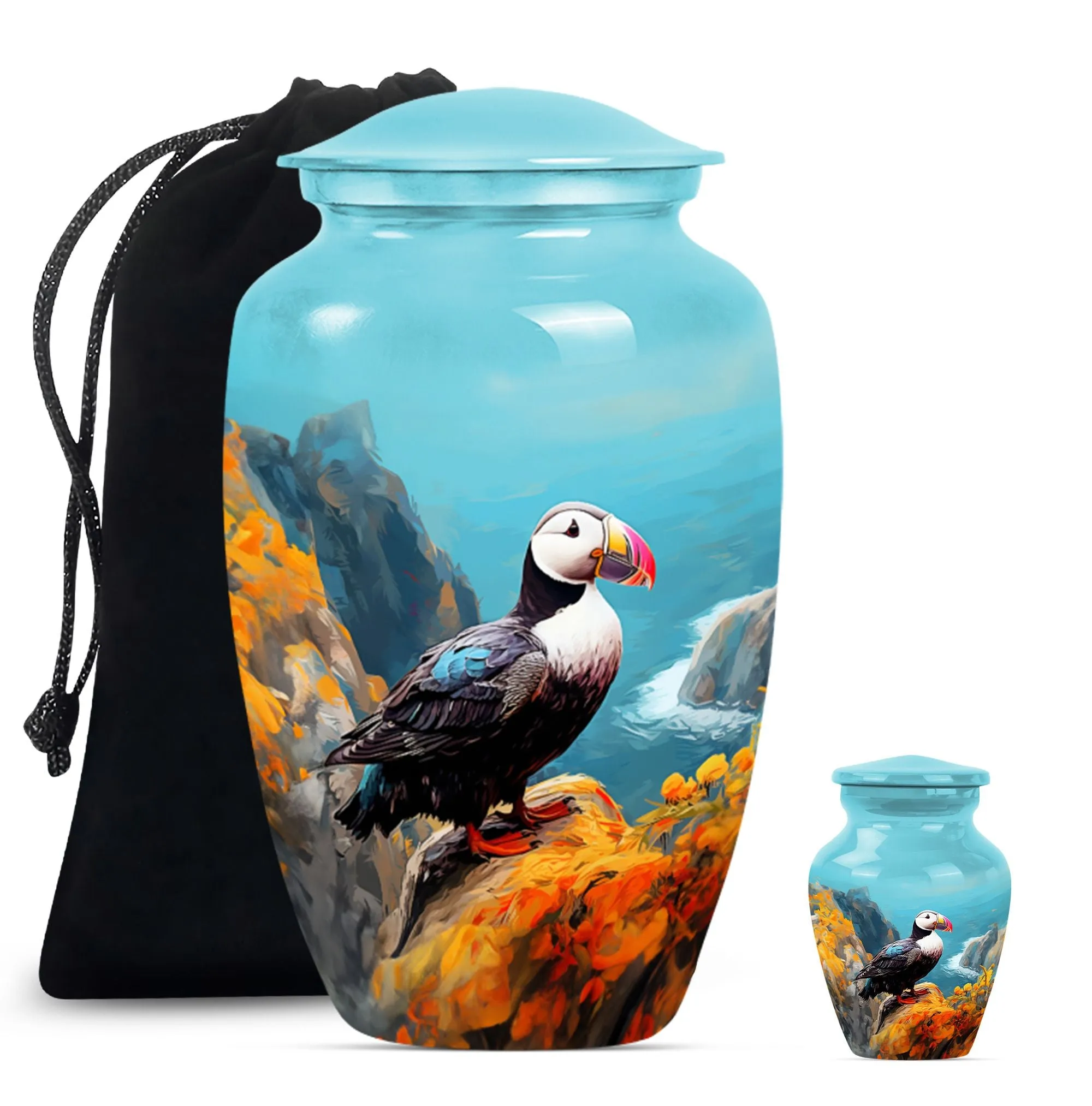 Remembrance Radiance Puffin Bird Urn Timeless Honor for Mom