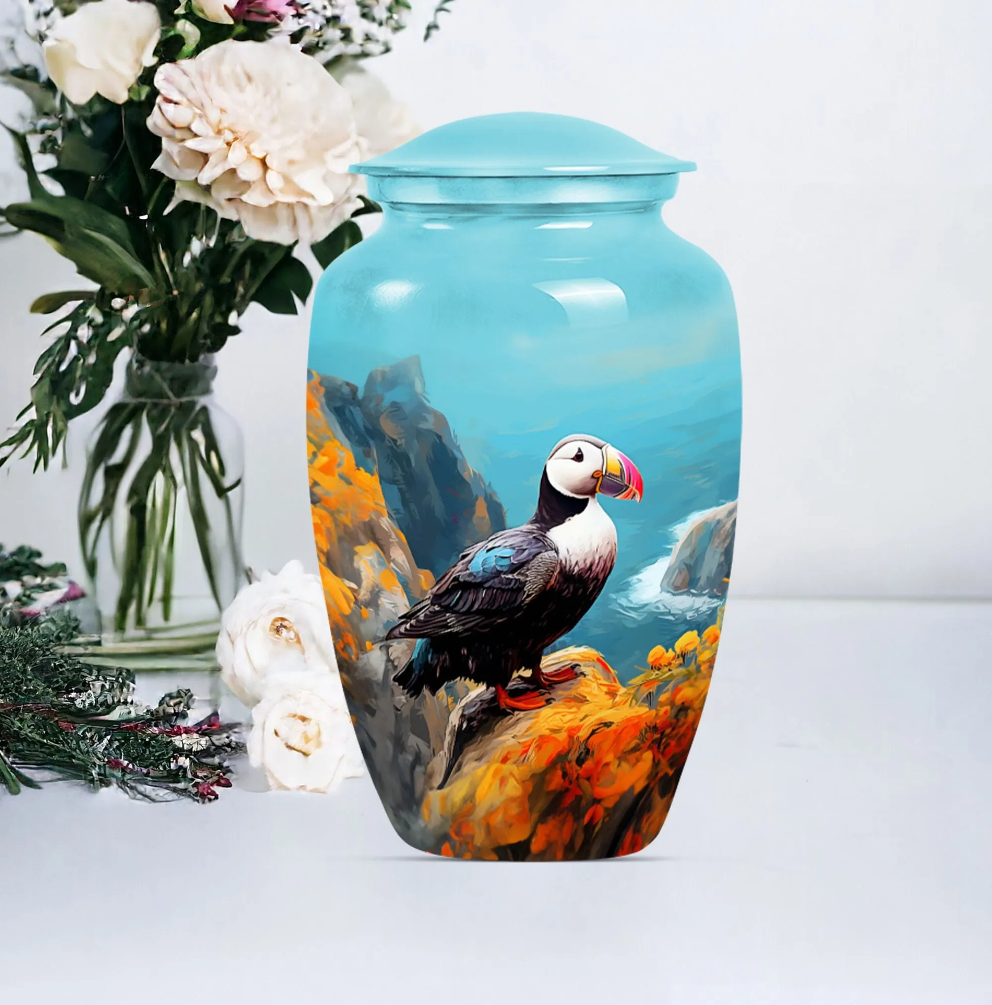 Remembrance Radiance Puffin Bird Urn Timeless Honor for Mom