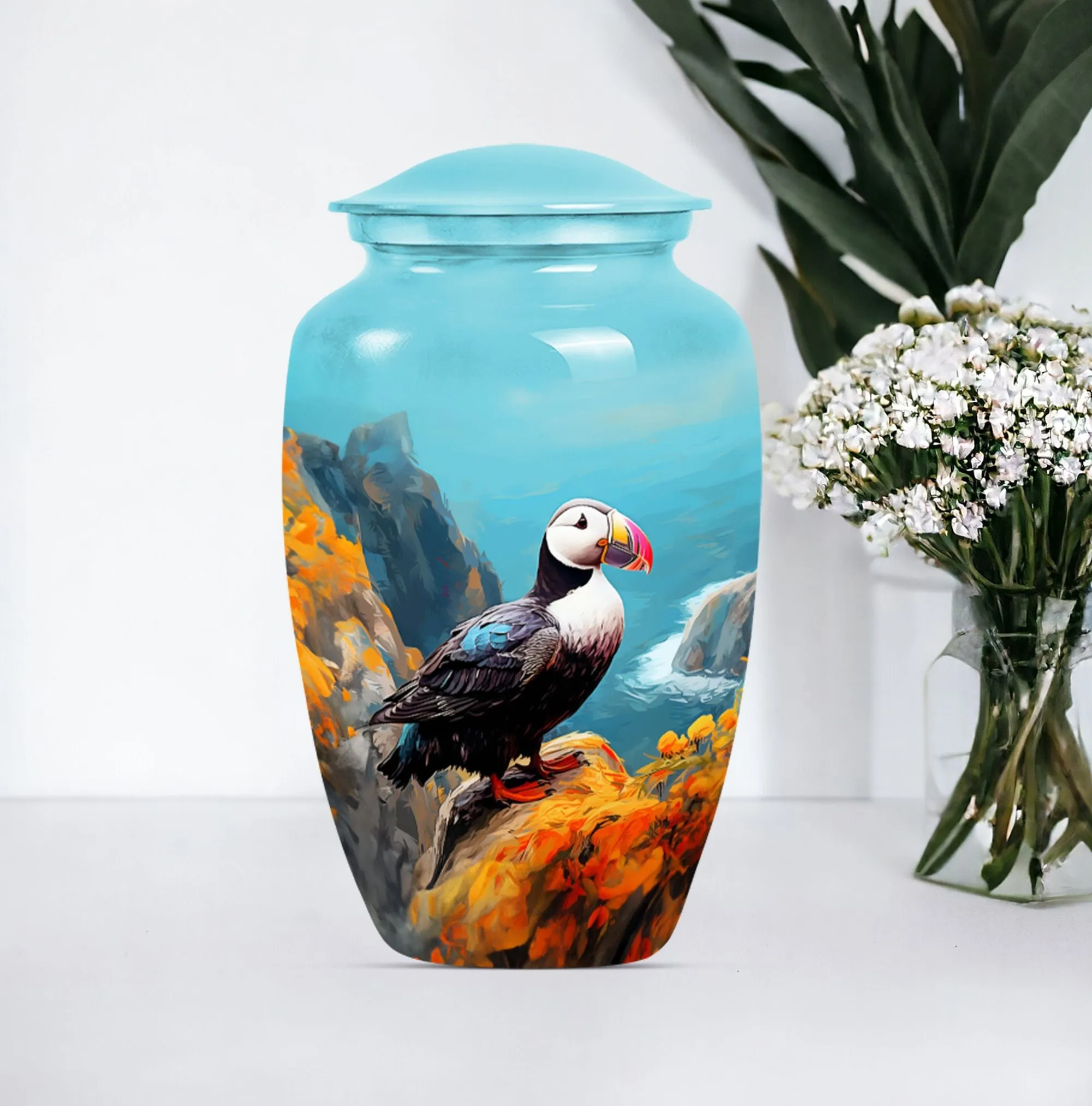 Remembrance Radiance Puffin Bird Urn Timeless Honor for Mom