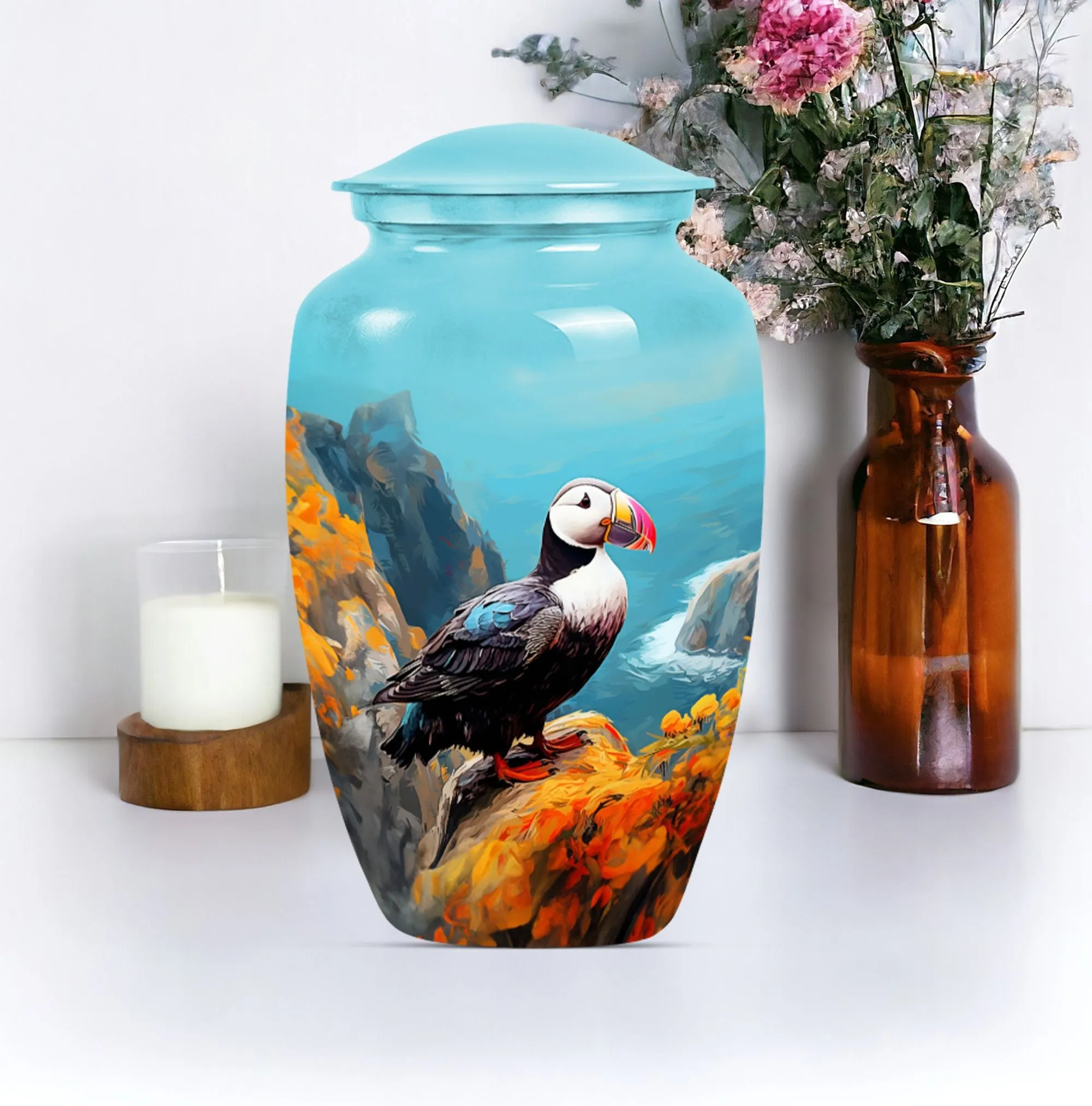 Remembrance Radiance Puffin Bird Urn Timeless Honor for Mom