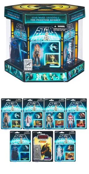 SDCC 2012 Hasbro Star Wars Carbonite Chamber 7 Pack with Jar Jar Binks in Carbonite Exclusive