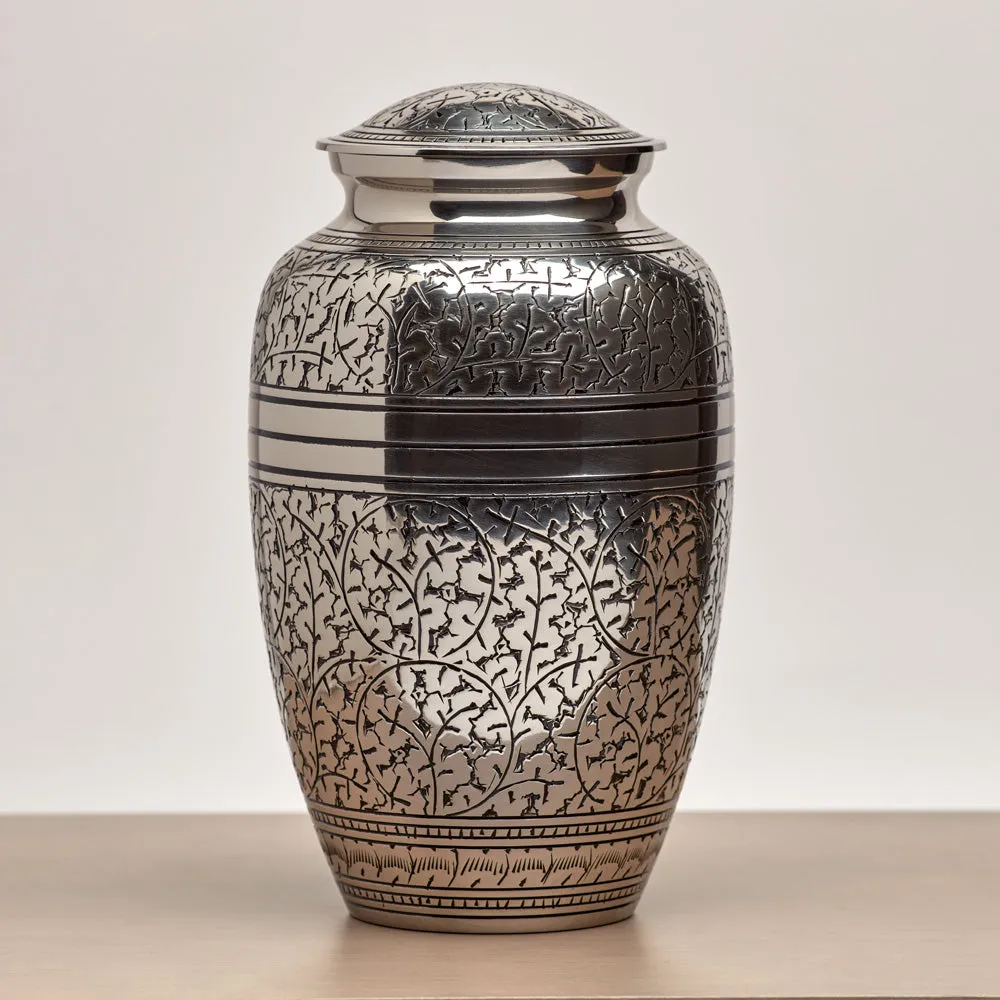 Silver Oak Cremation Urn in Large