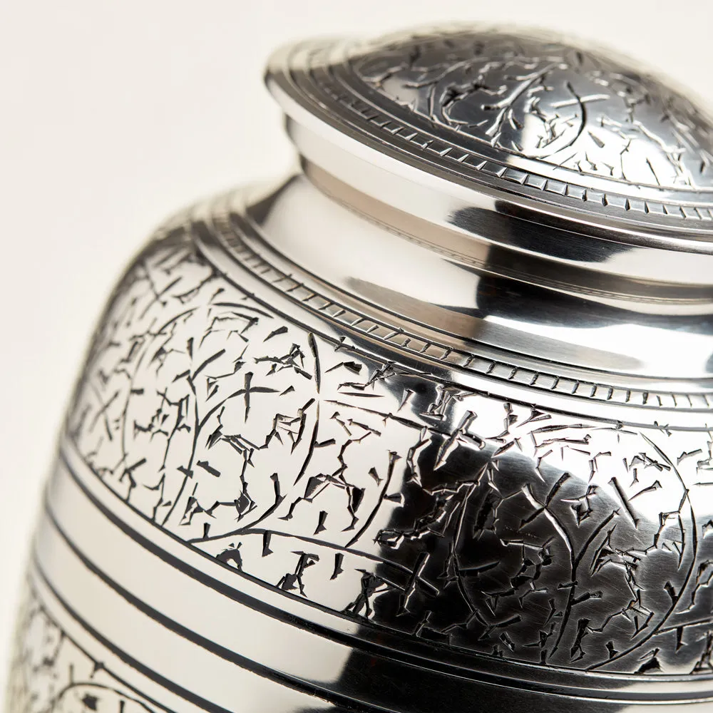 Silver Oak Cremation Urn in Large