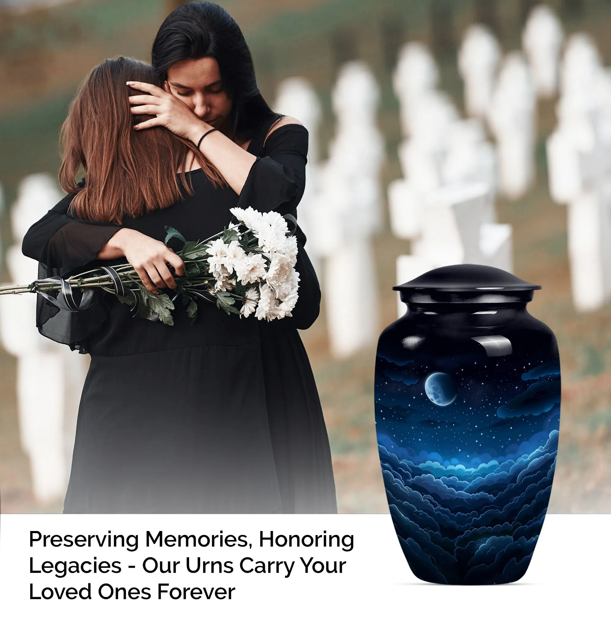 Soothing Clouds Comfort - Premiere Memorial Burial Ash Urn