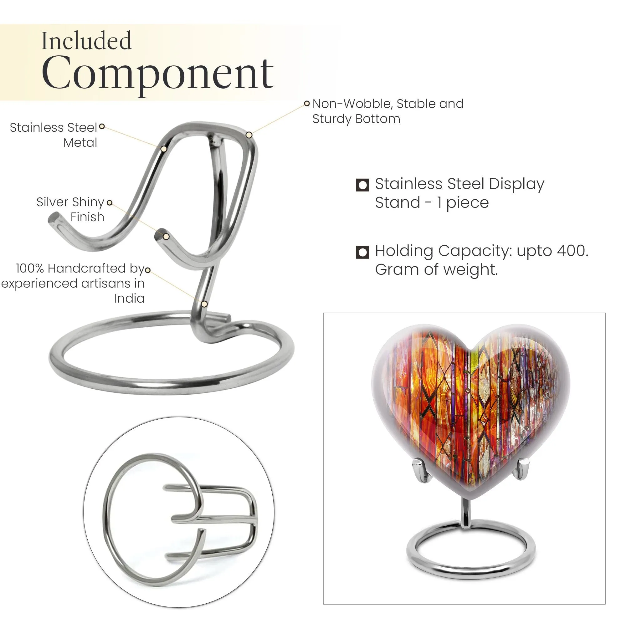 Spectral Keepsake: Stained Glass Cremation Urn for Storing Ashes