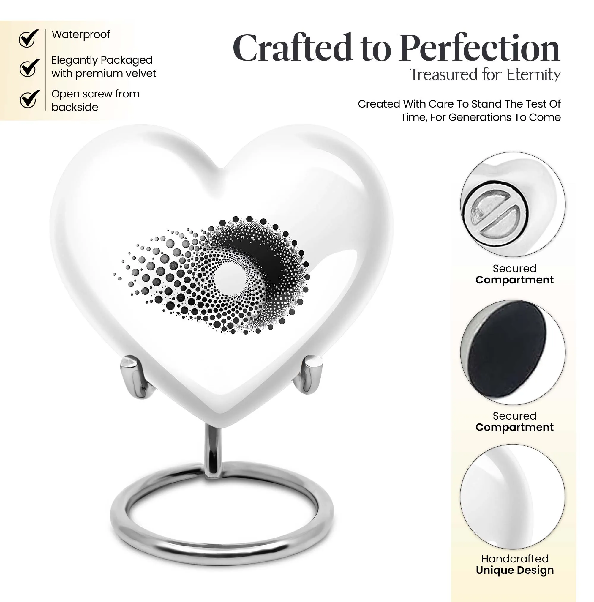 Spiral Urn Love Eternally Abstract Memorial Large Urn
