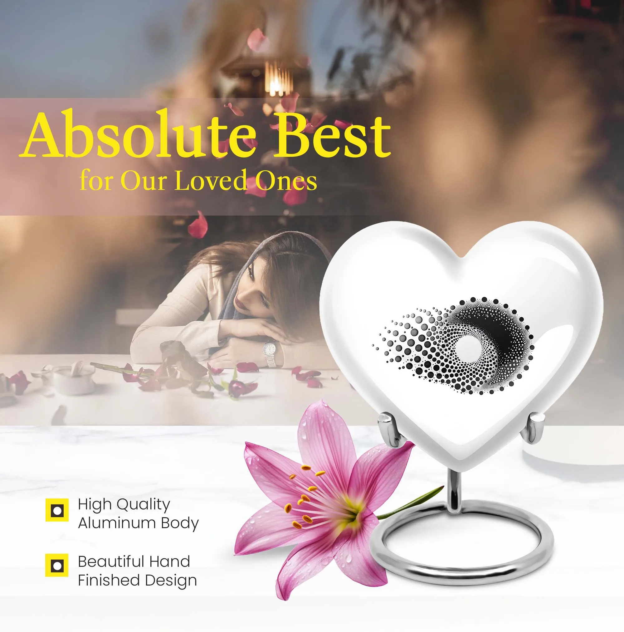 Spiral Urn Love Eternally Abstract Memorial Large Urn