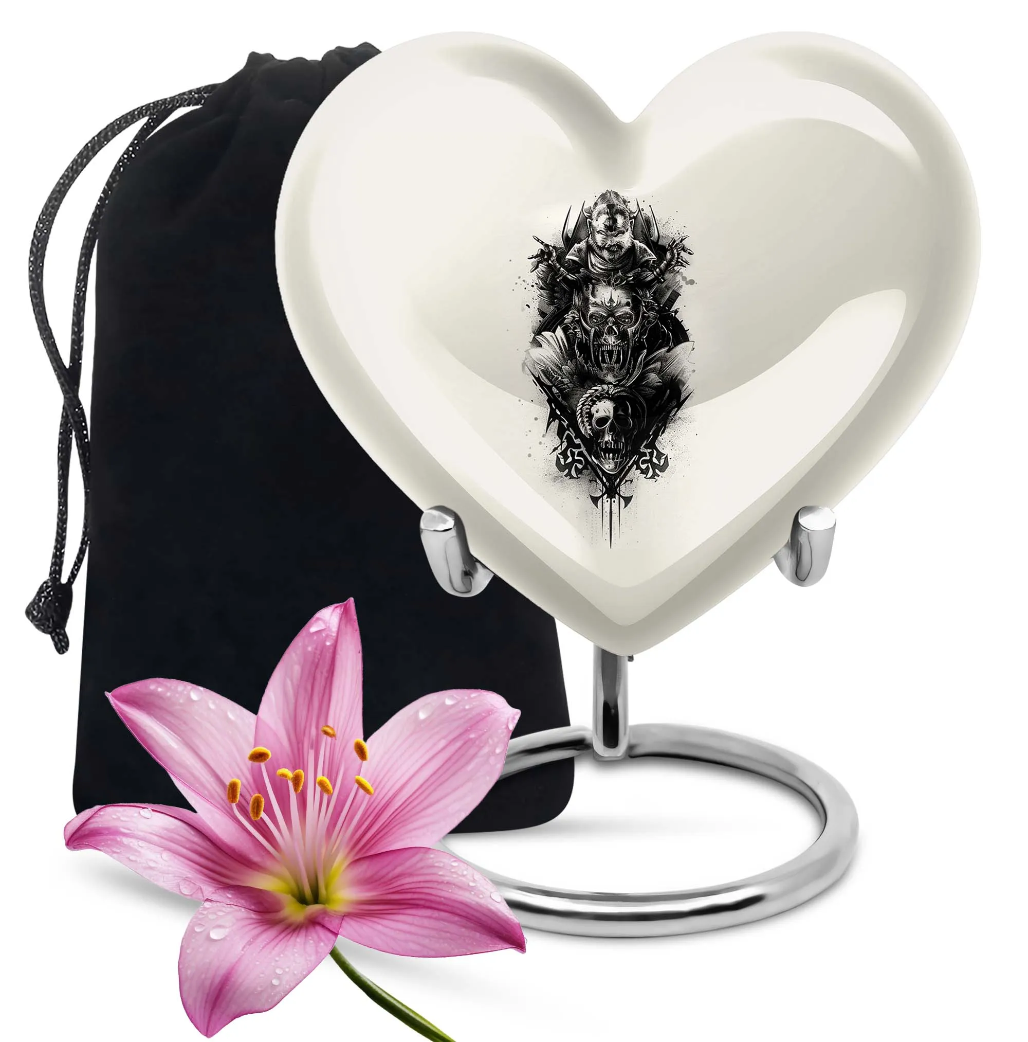 Spiritual Harmony Medium Catholic Urn for Cremation Keepsakes