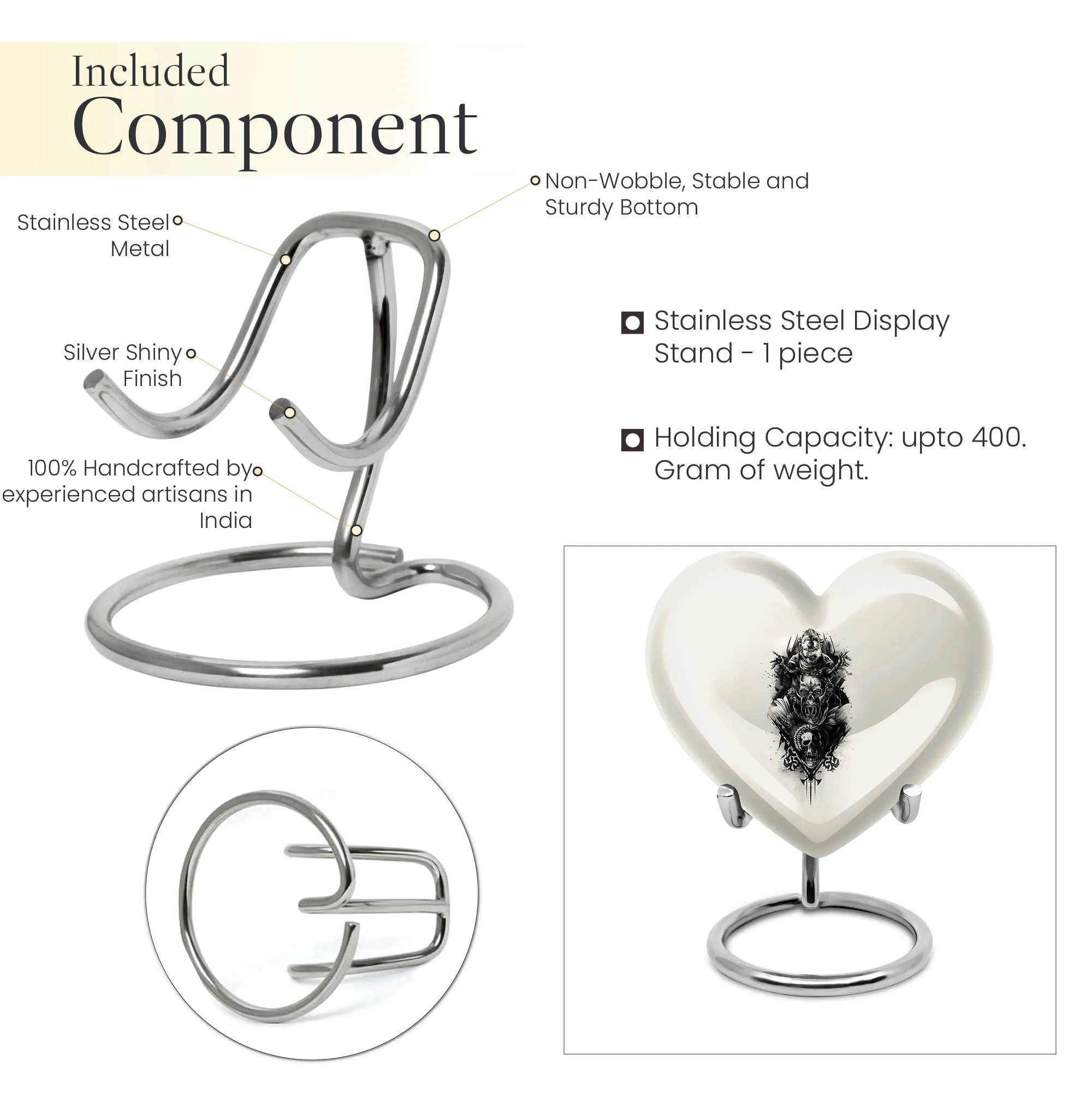 Spiritual Harmony Medium Catholic Urn for Cremation Keepsakes