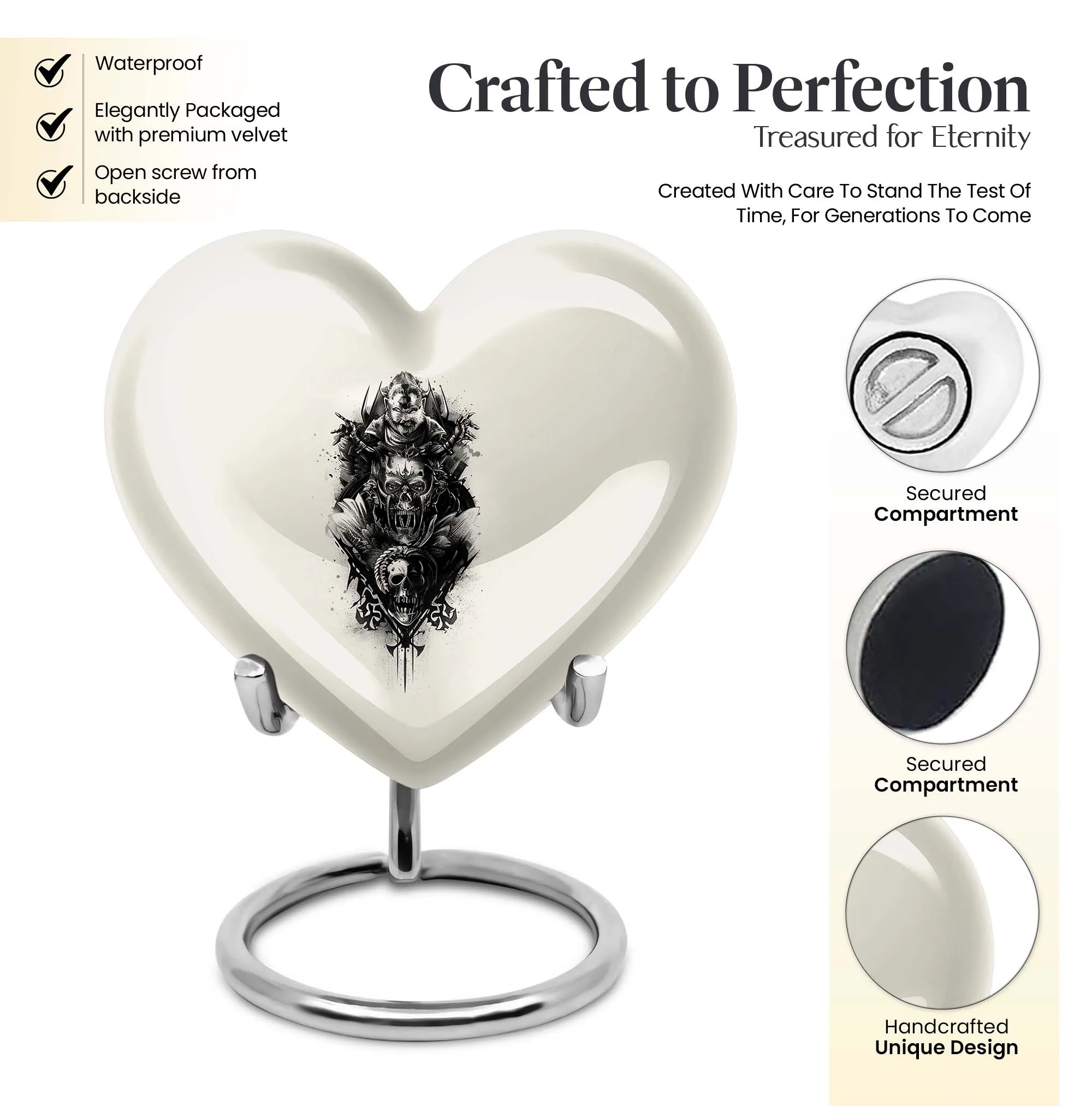 Spiritual Harmony Medium Catholic Urn for Cremation Keepsakes