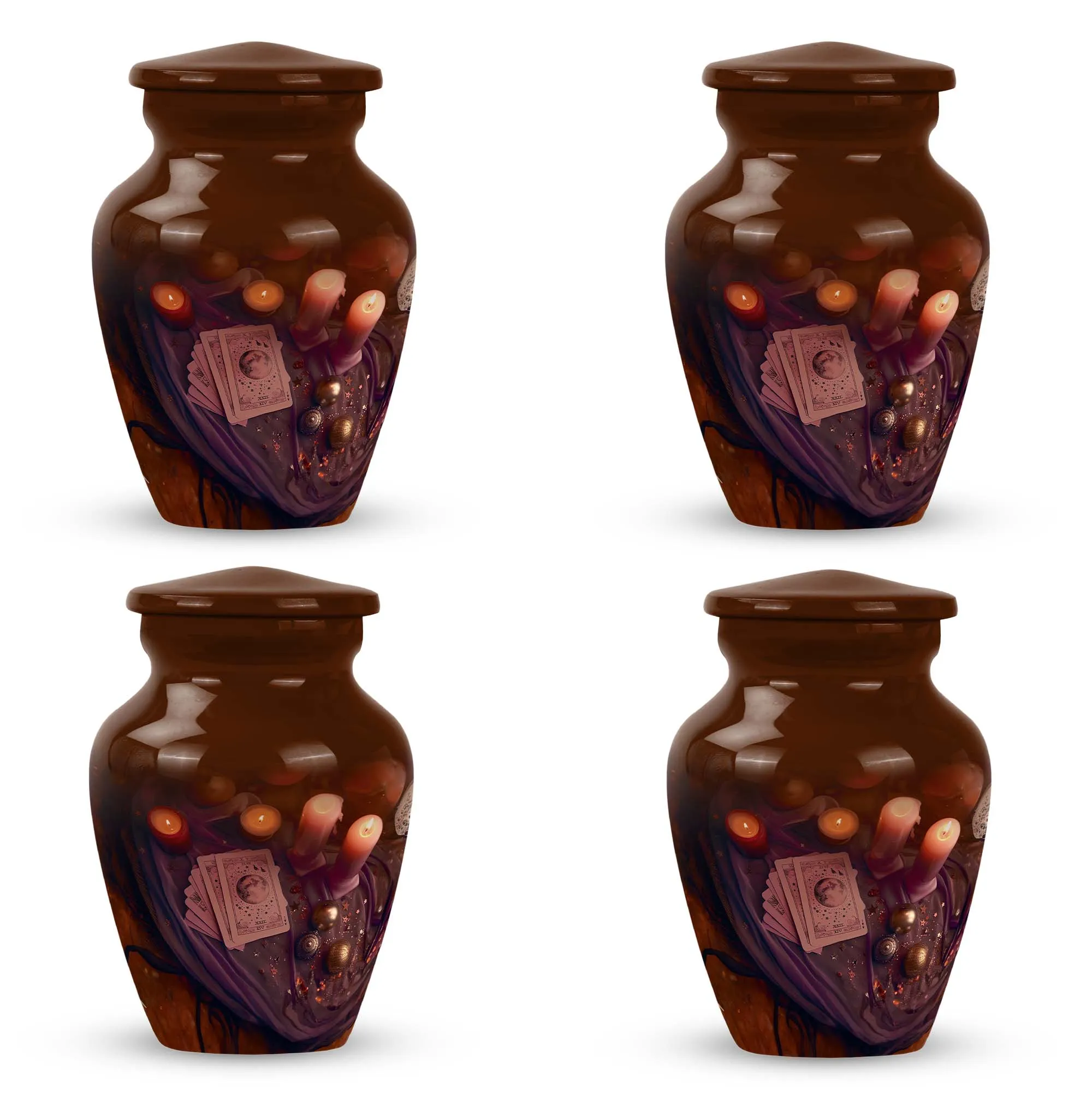 Tarot Classic: Unique Aluminium Funeral Urn for Cremation Ashes