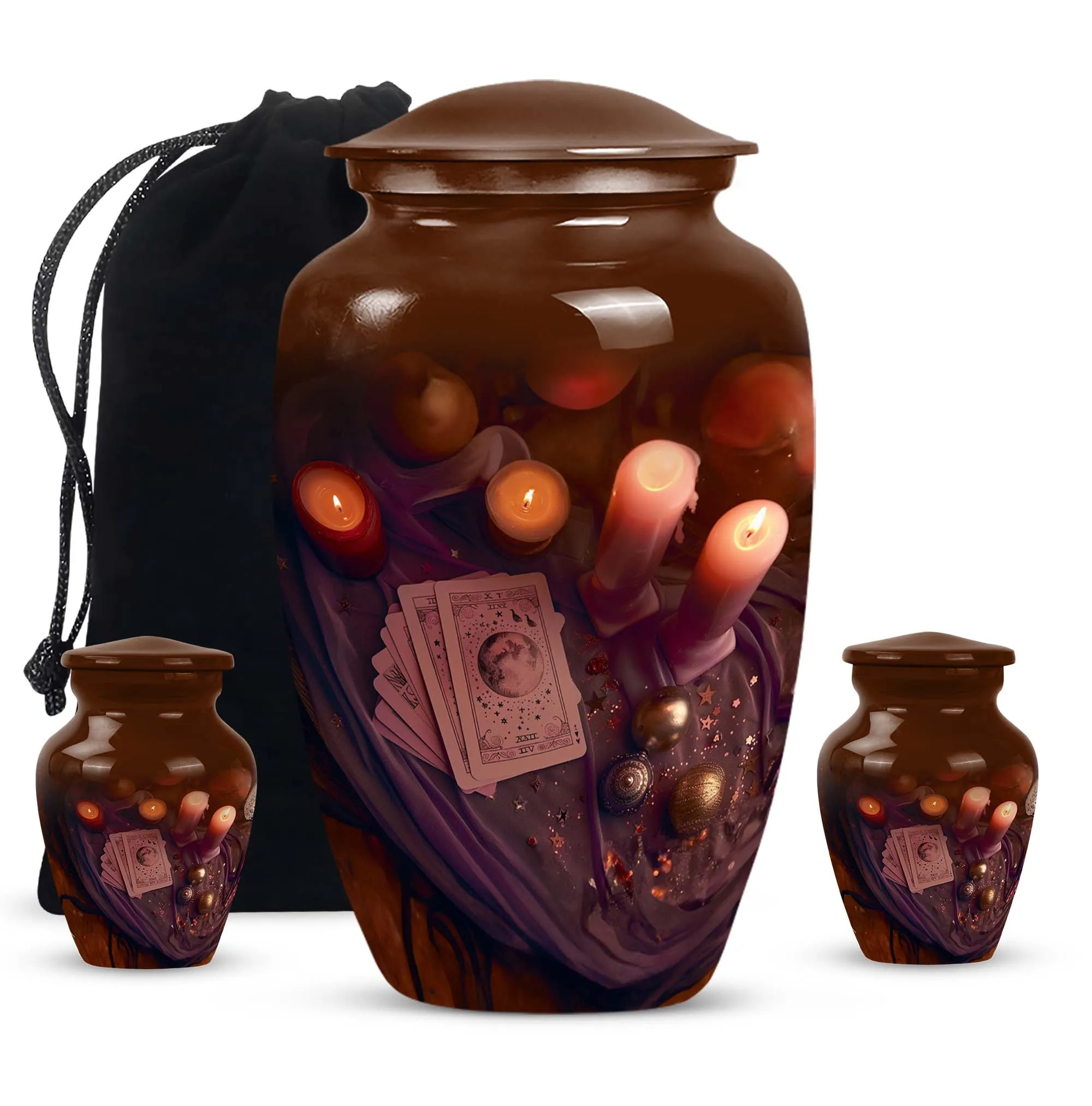 Tarot Classic: Unique Aluminium Funeral Urn for Cremation Ashes