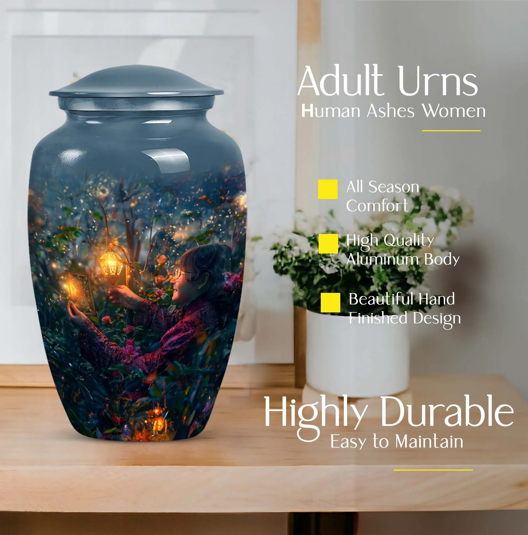 Tarot Tranquility: Classy Memorial Urn for Mom Ashes