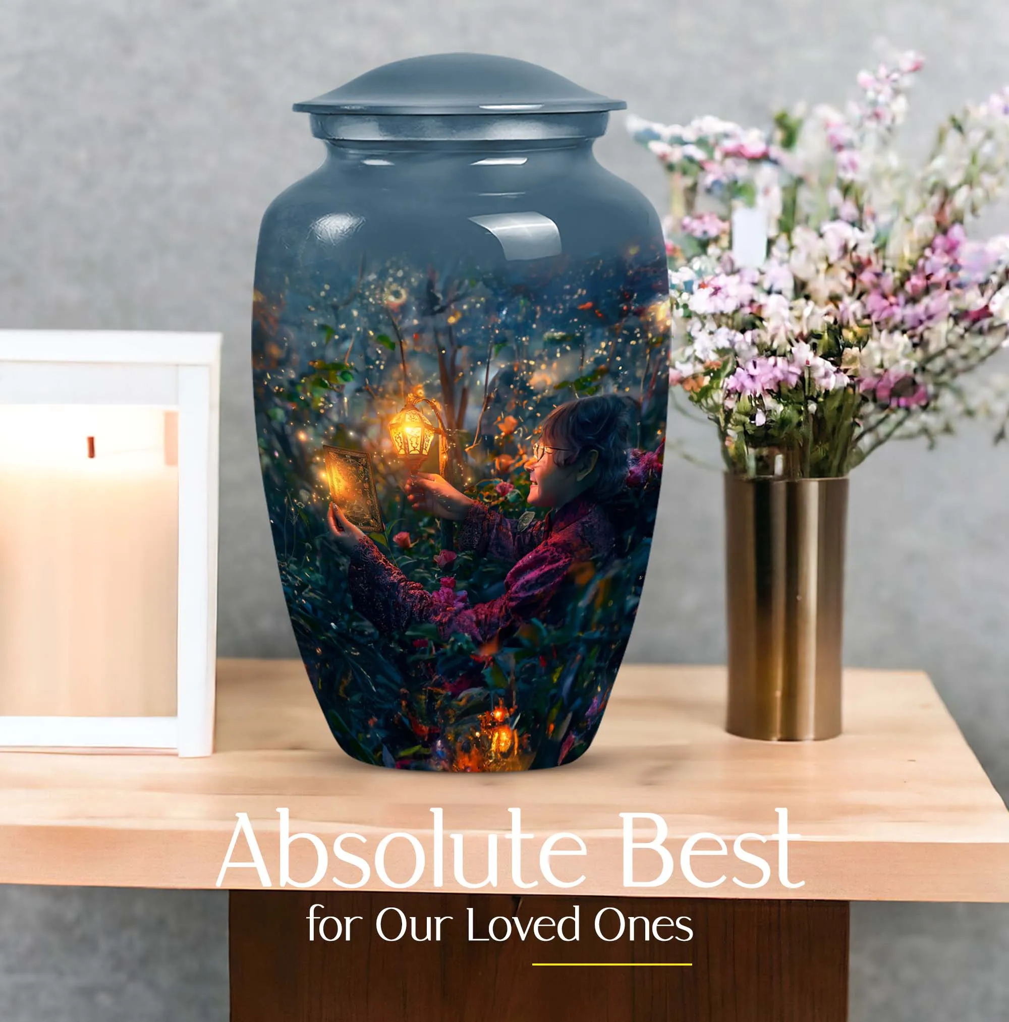Tarot Tranquility: Classy Memorial Urn for Mom Ashes