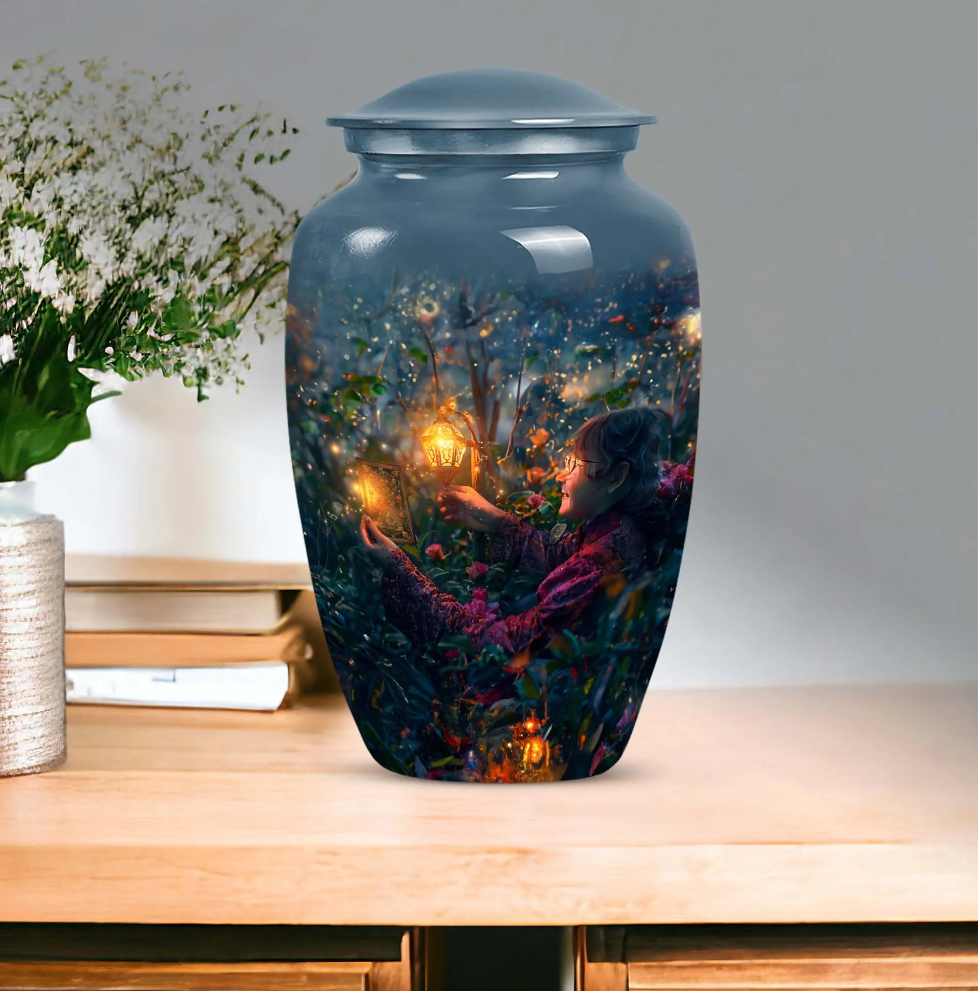 Tarot Tranquility: Classy Memorial Urn for Mom Ashes