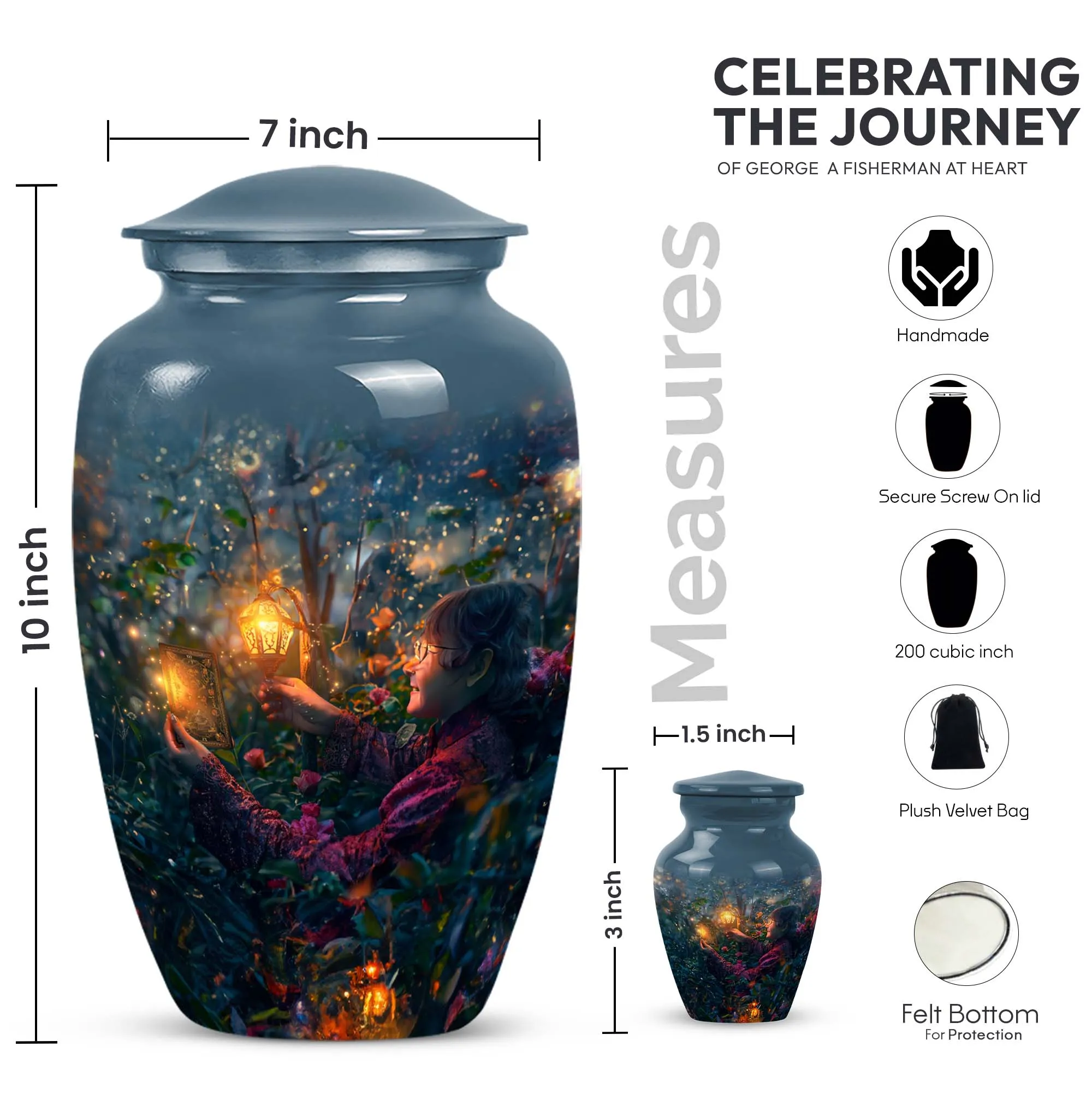 Tarot Tranquility: Classy Memorial Urn for Mom Ashes
