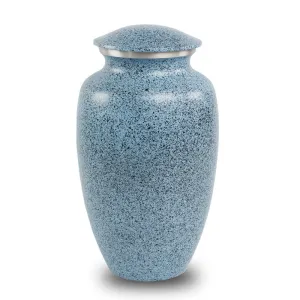 Two-Tone Blue Classic Cremation Urn In Large