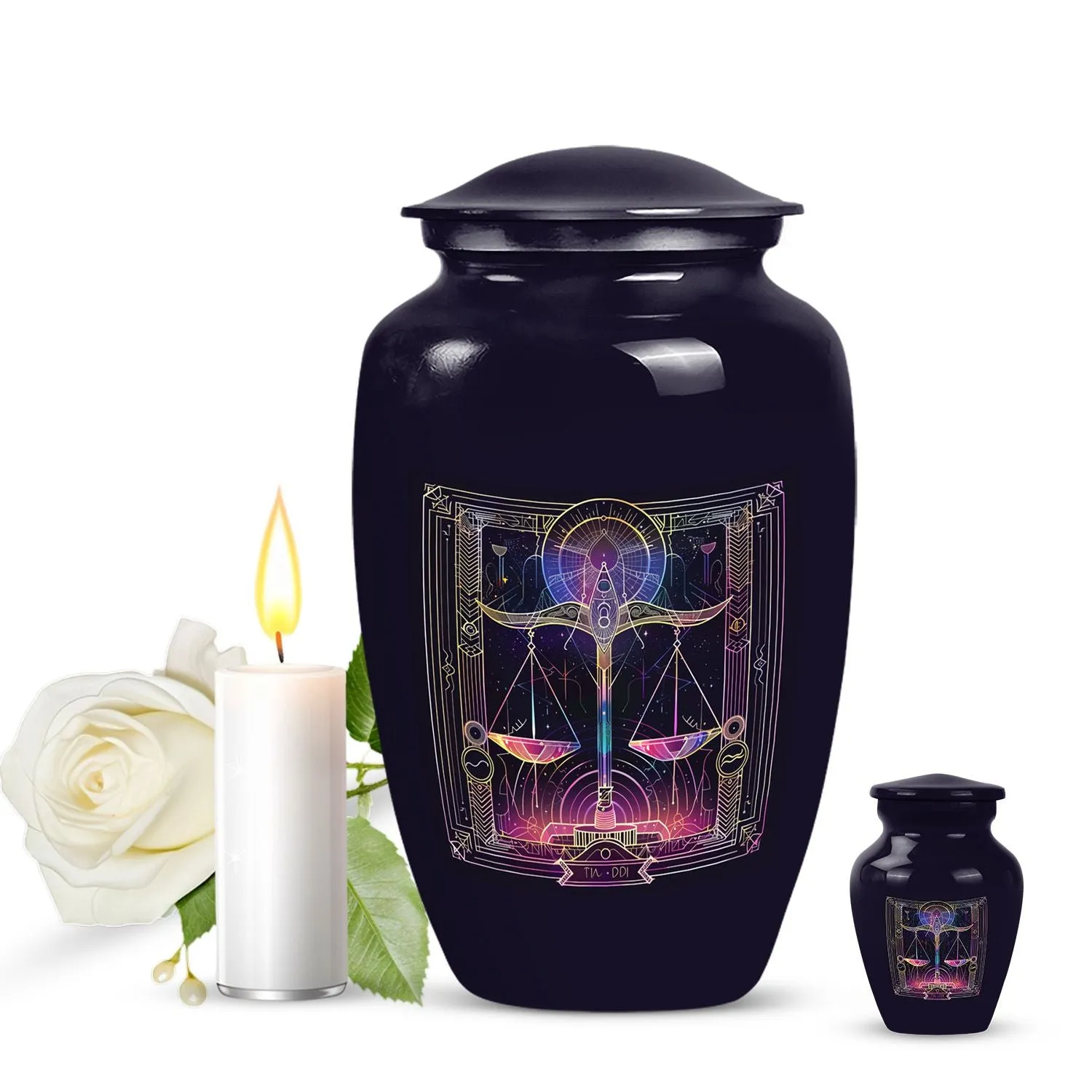 Unique Zodiac Commemoration: Medium-Sized Urn For Human Remains