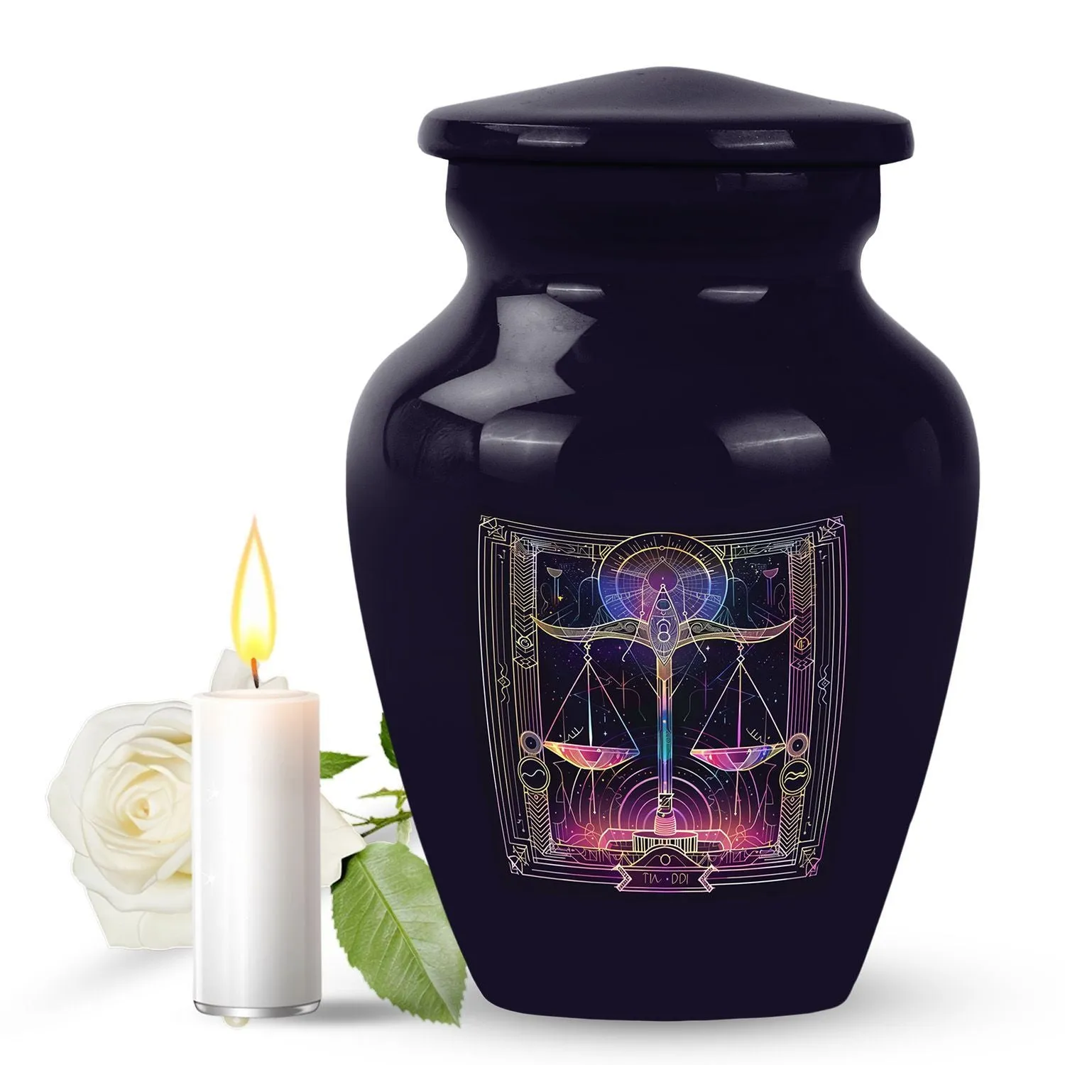 Unique Zodiac Commemoration: Medium-Sized Urn For Human Remains