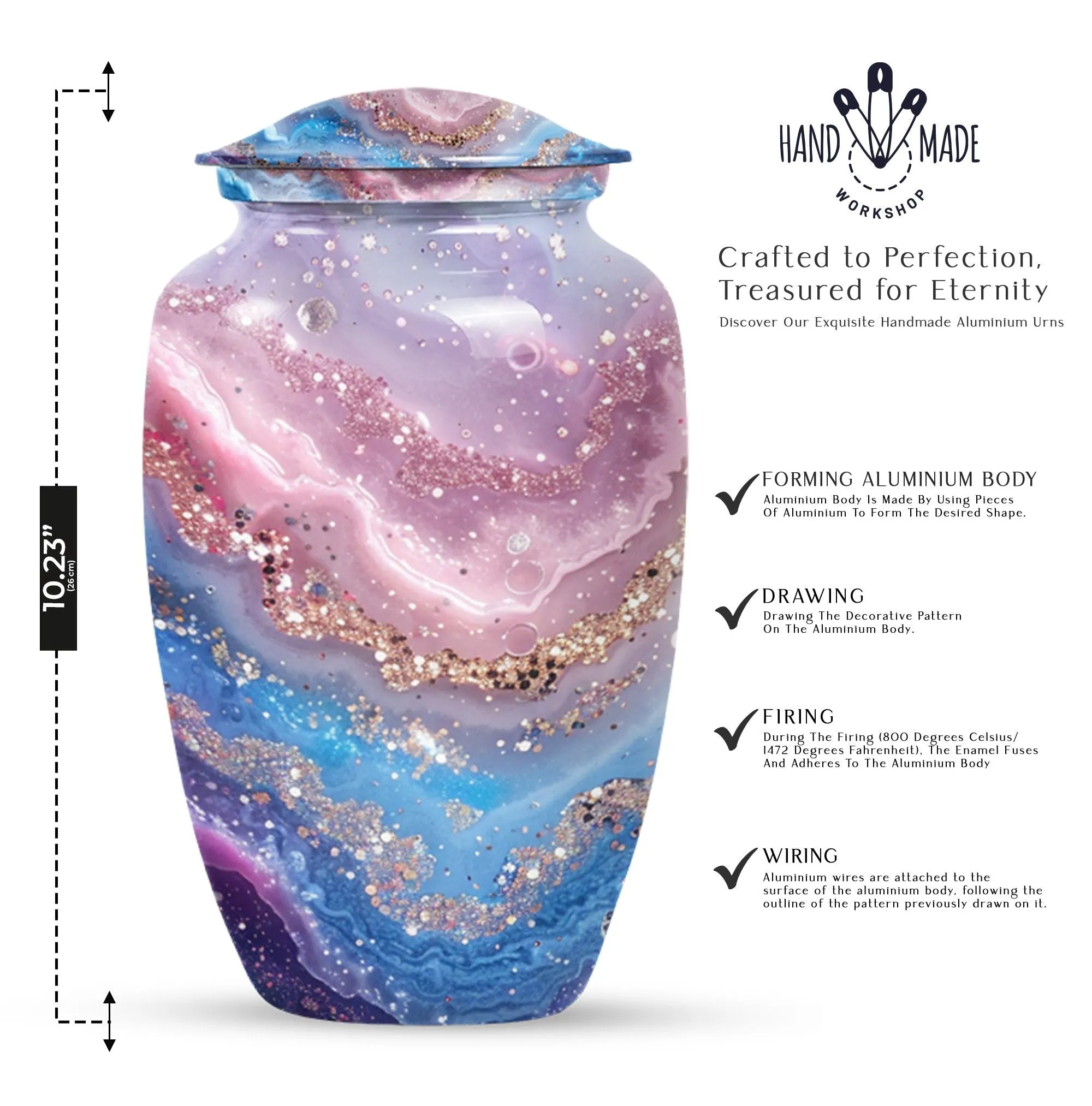 Urbane Elegance Abstract Urn - Timeless Cremation Resting Place
