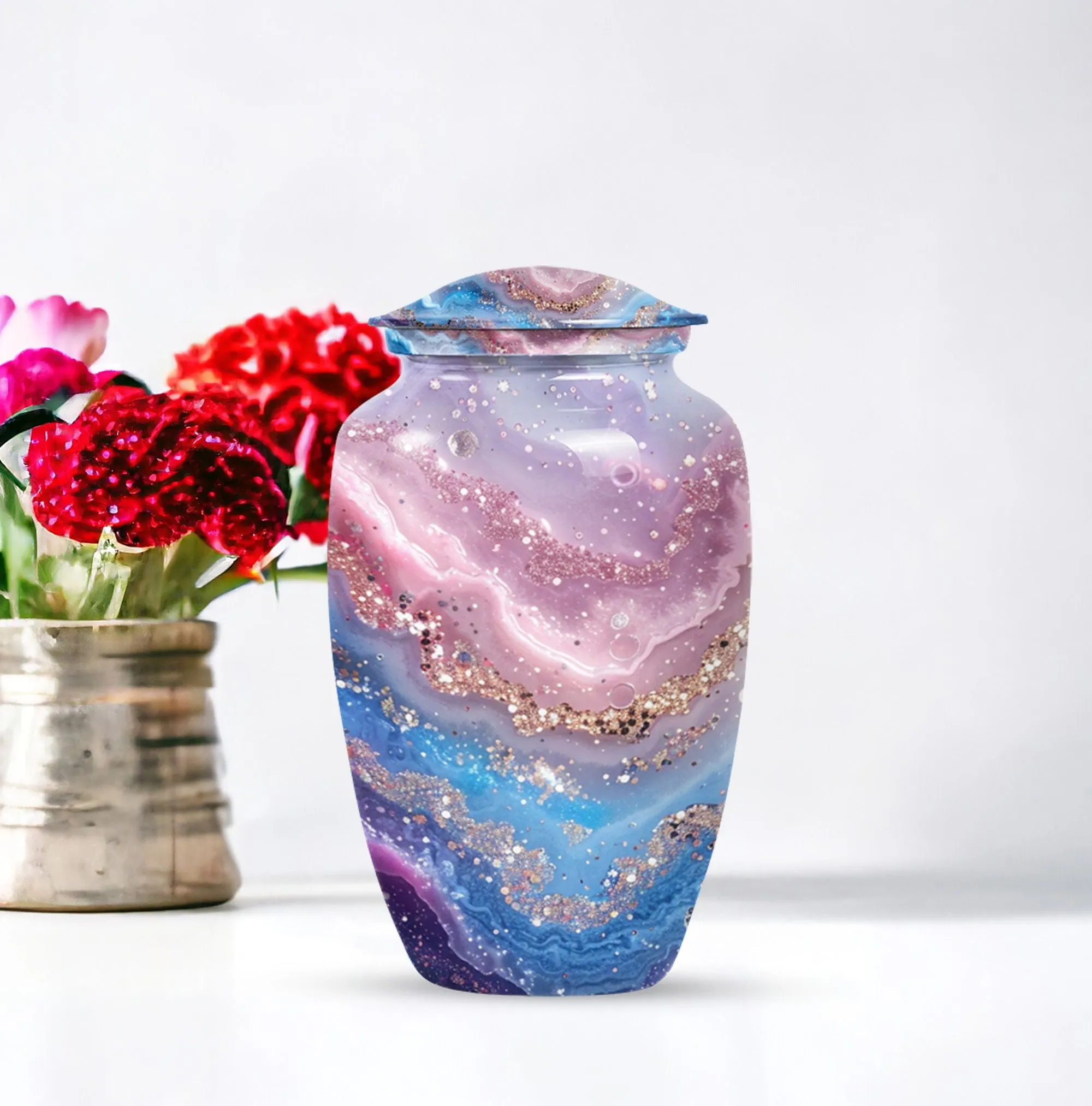 Urbane Elegance Abstract Urn - Timeless Cremation Resting Place
