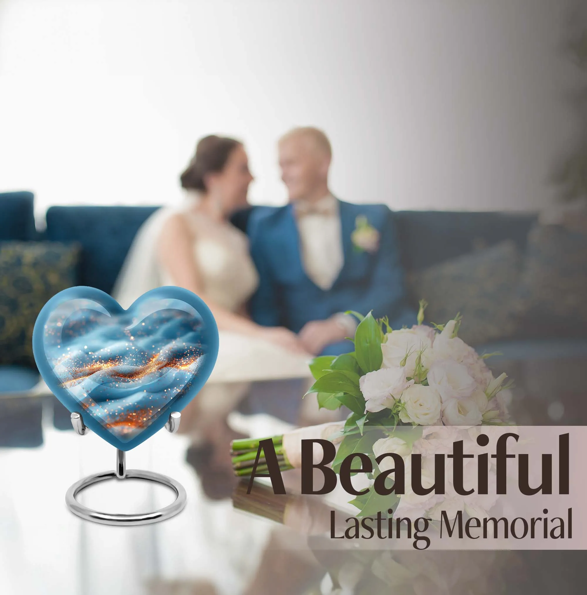 Vibrant Swirl Cremation Tribute - Honouring Male Dad Legacy