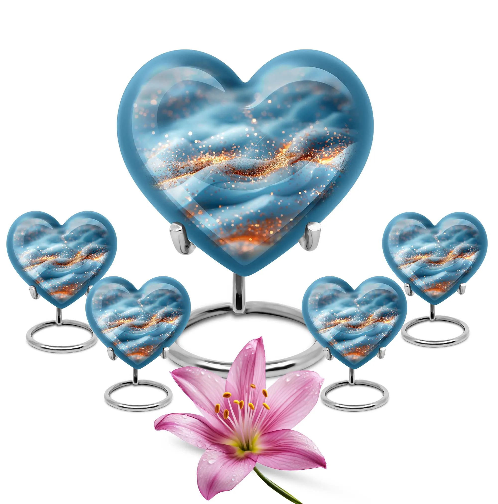 Vibrant Swirl Cremation Tribute - Honouring Male Dad Legacy