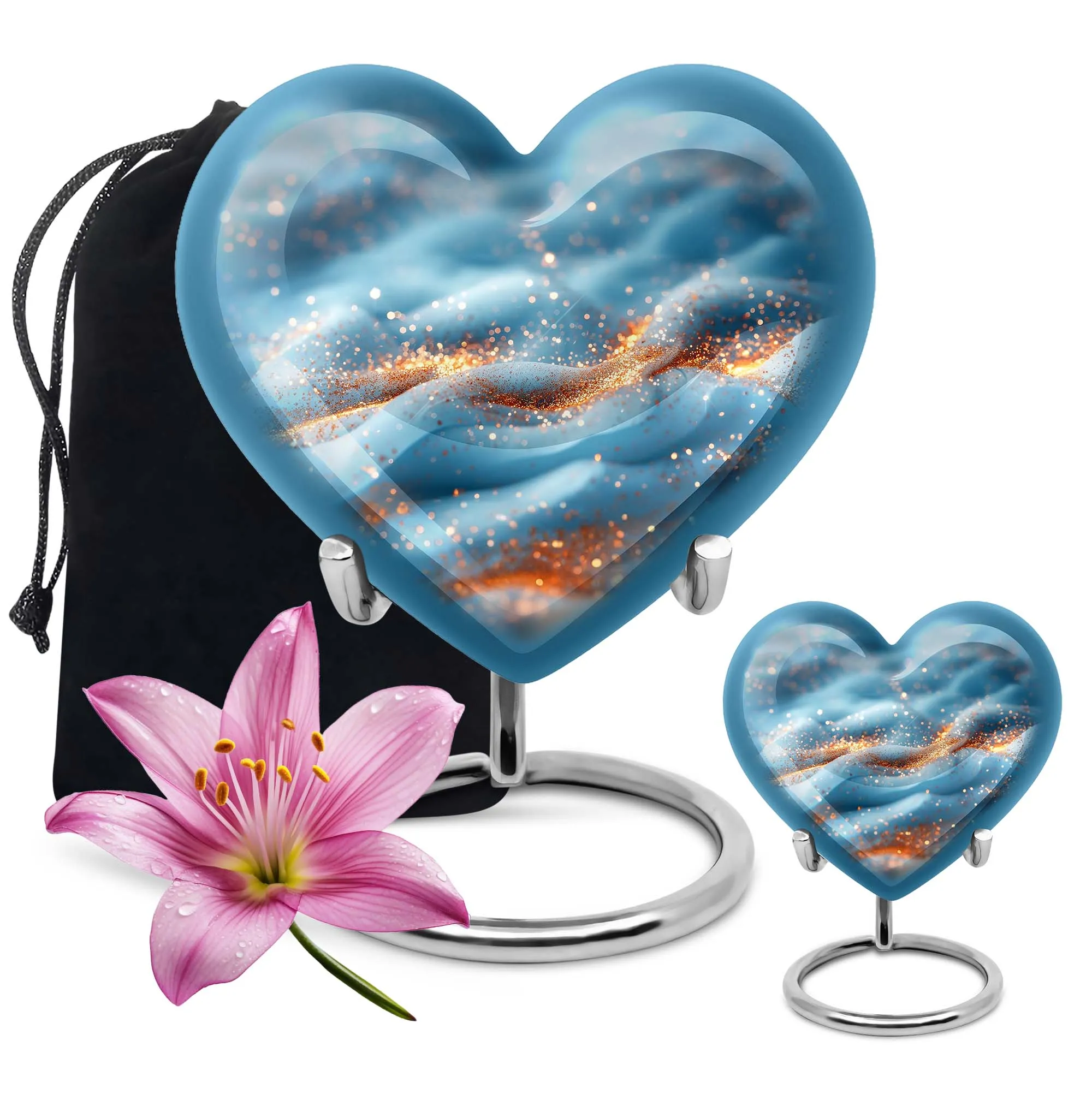 Vibrant Swirl Cremation Tribute - Honouring Male Dad Legacy