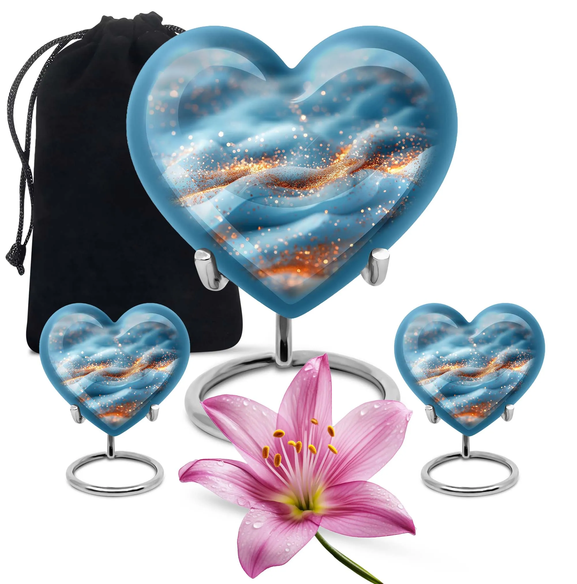 Vibrant Swirl Cremation Tribute - Honouring Male Dad Legacy