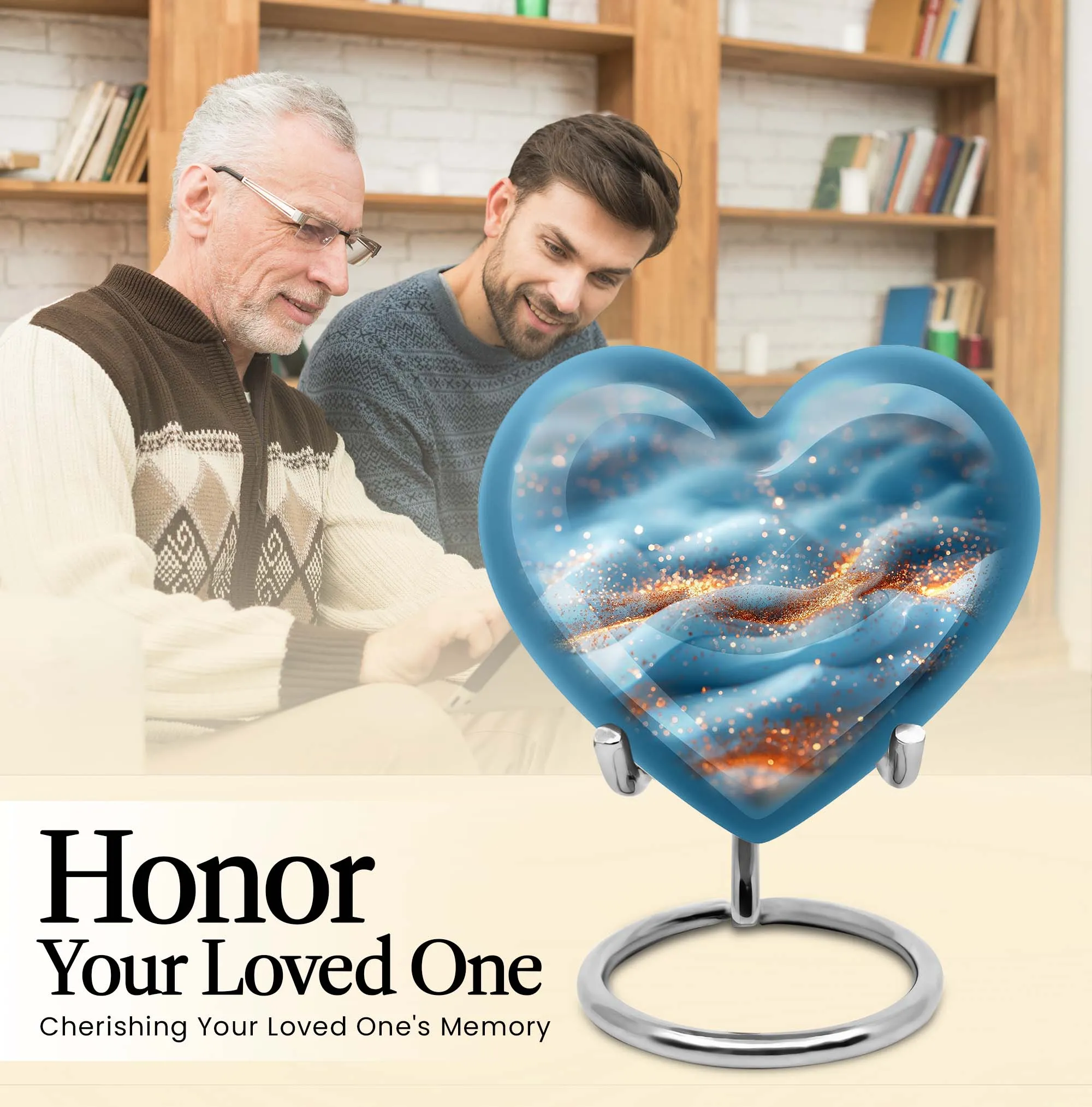 Vibrant Swirl Cremation Tribute - Honouring Male Dad Legacy