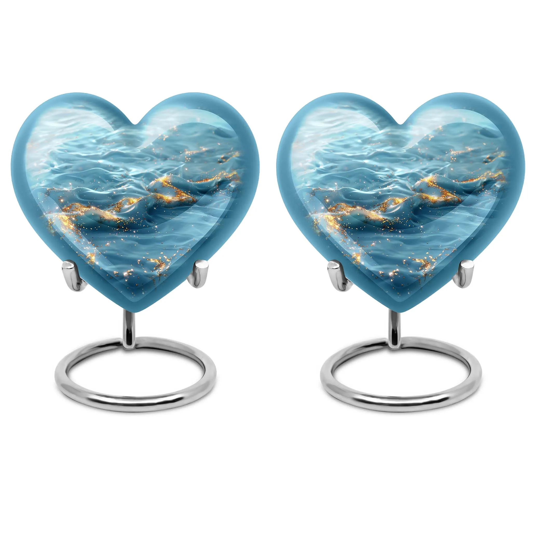 Vibrant Swirl Urn - Abstract Heart Theme Cremation for Humans