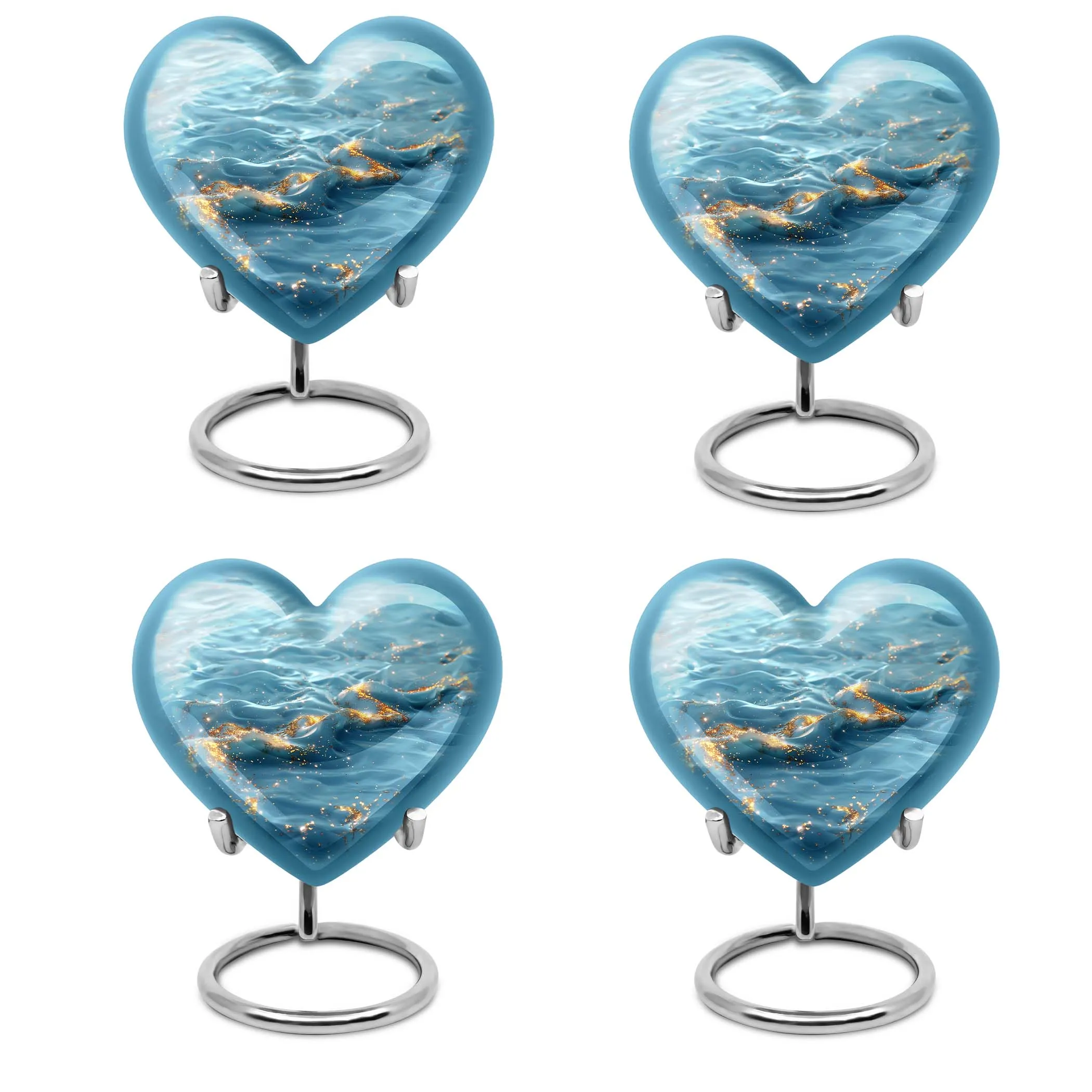 Vibrant Swirl Urn - Abstract Heart Theme Cremation for Humans