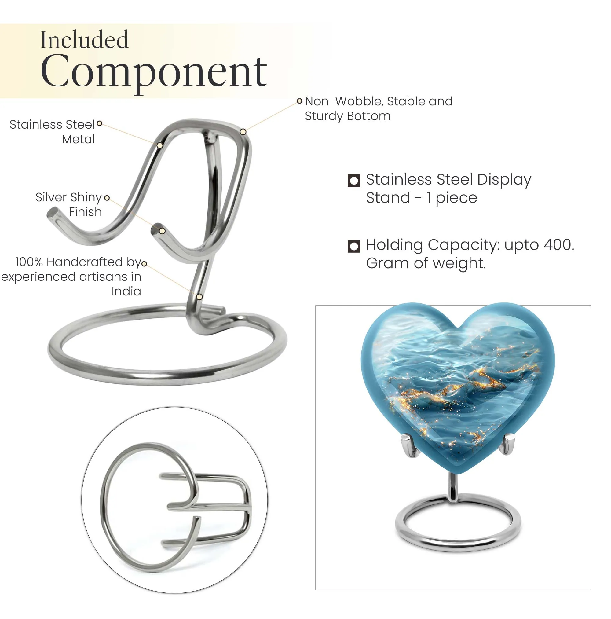 Vibrant Swirl Urn - Abstract Heart Theme Cremation for Humans