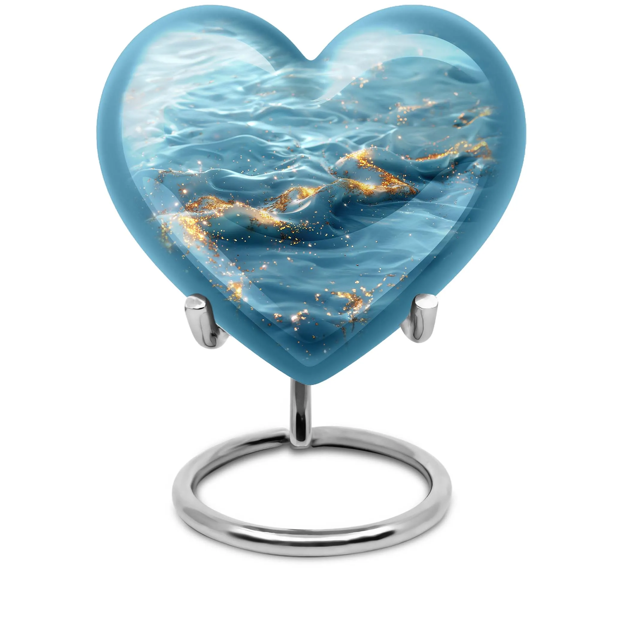 Vibrant Swirl Urn - Abstract Heart Theme Cremation for Humans