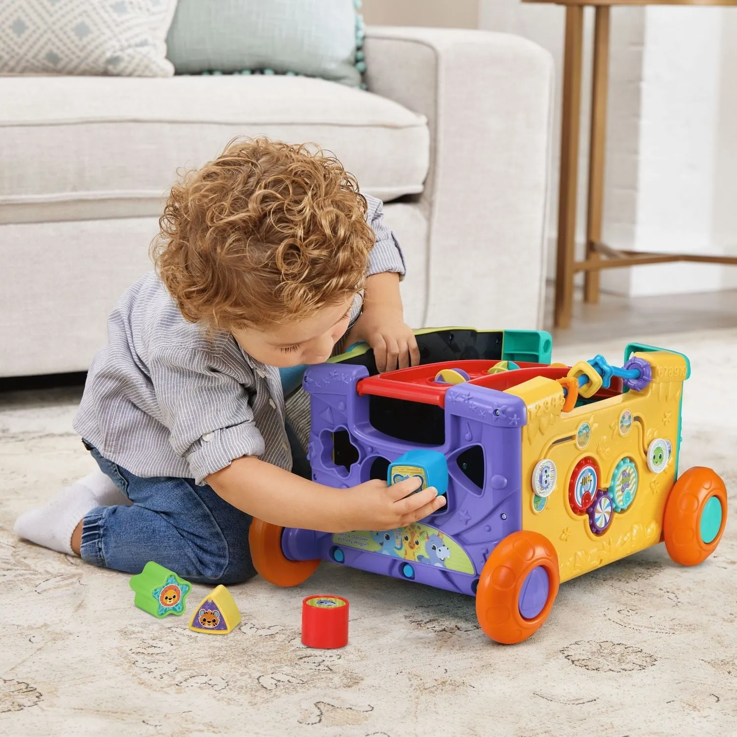 VTech 80-568500 Sort & Discover Activity Wagon, Multicolor