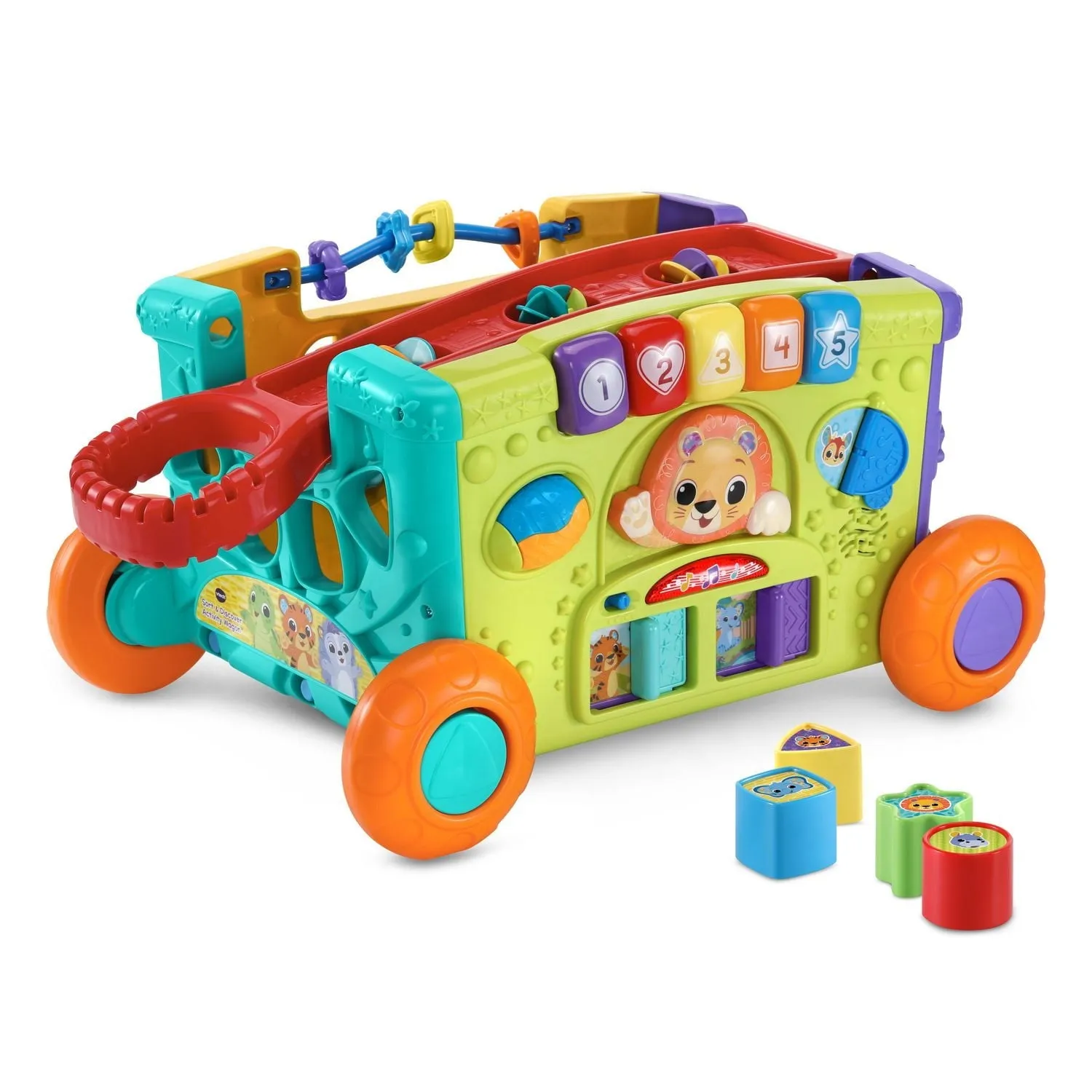 VTech 80-568500 Sort & Discover Activity Wagon, Multicolor