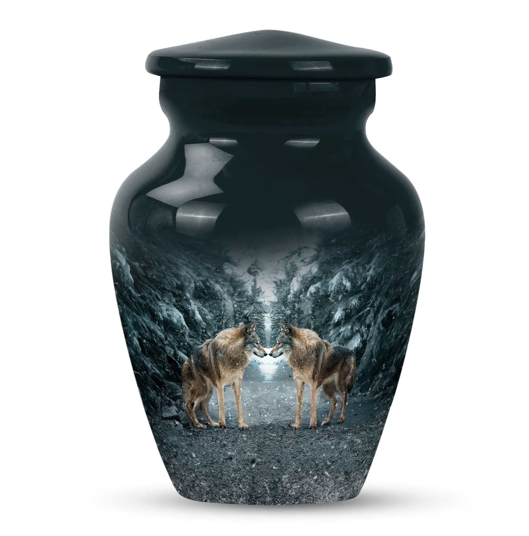 Wolverine Tribute: Exquisite Wolf Howling Large Funeral Ash Urn