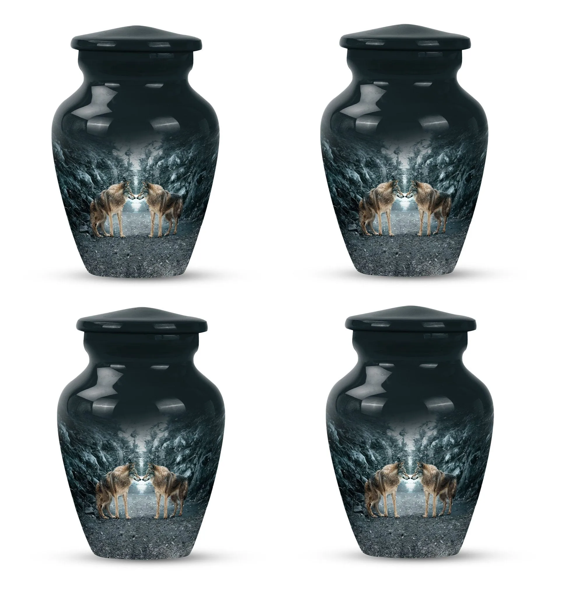 Wolverine Tribute: Exquisite Wolf Howling Large Funeral Ash Urn
