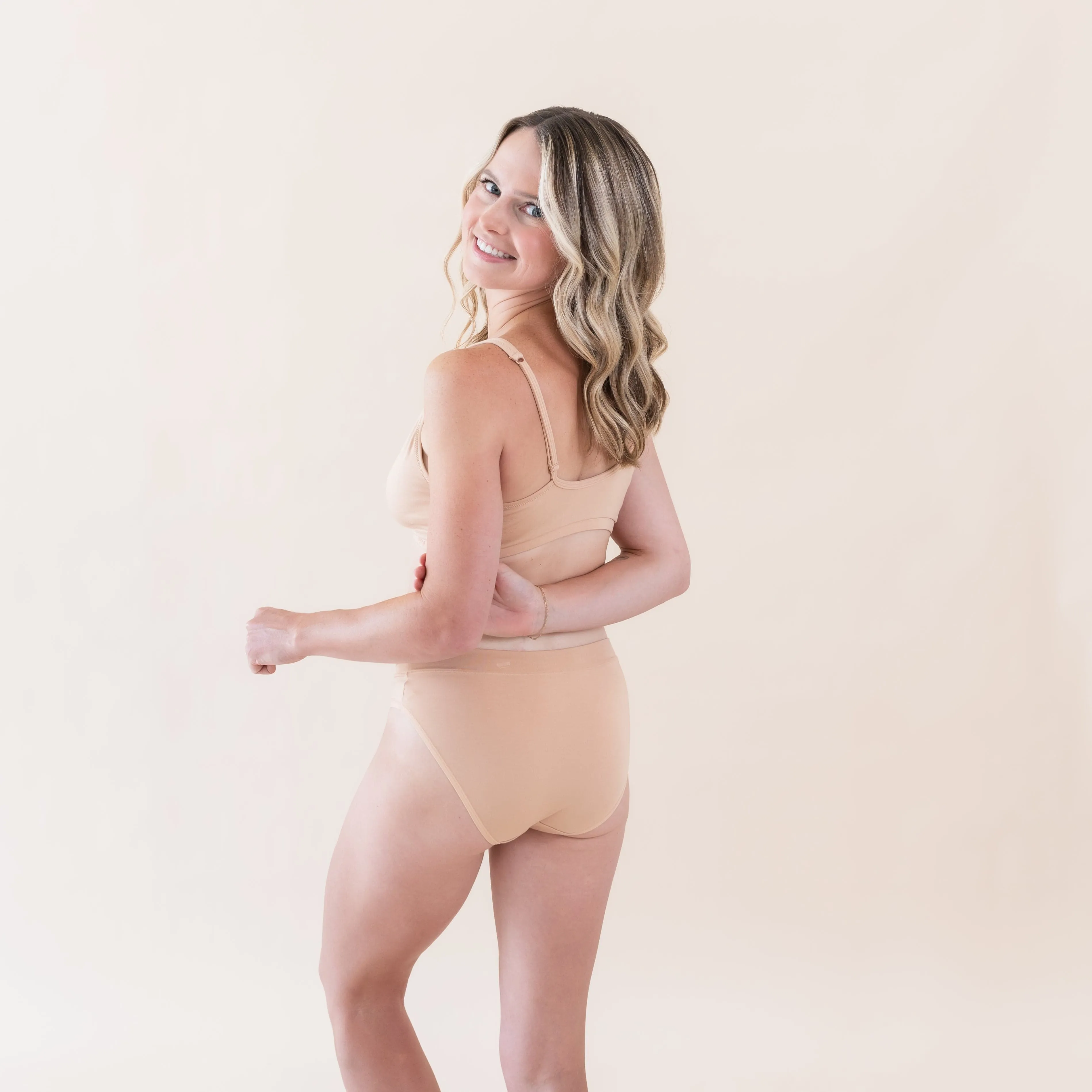 Women's Midi Brief in Chai