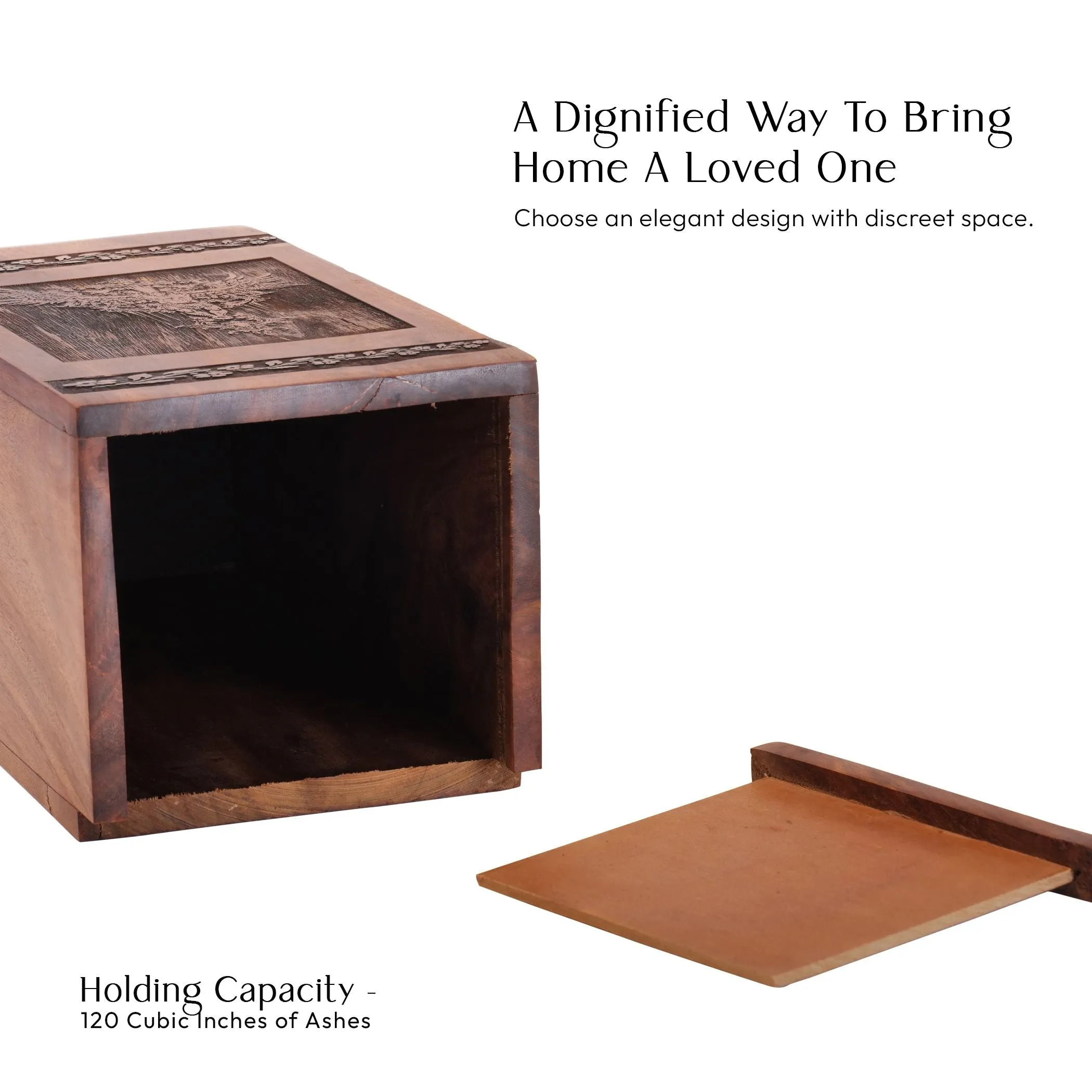 Wooden Jesus Urn, Unique Large Urn For Human Ashes