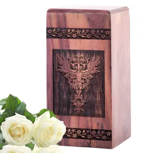 Wooden Jesus Urn, Unique Large Urn For Human Ashes
